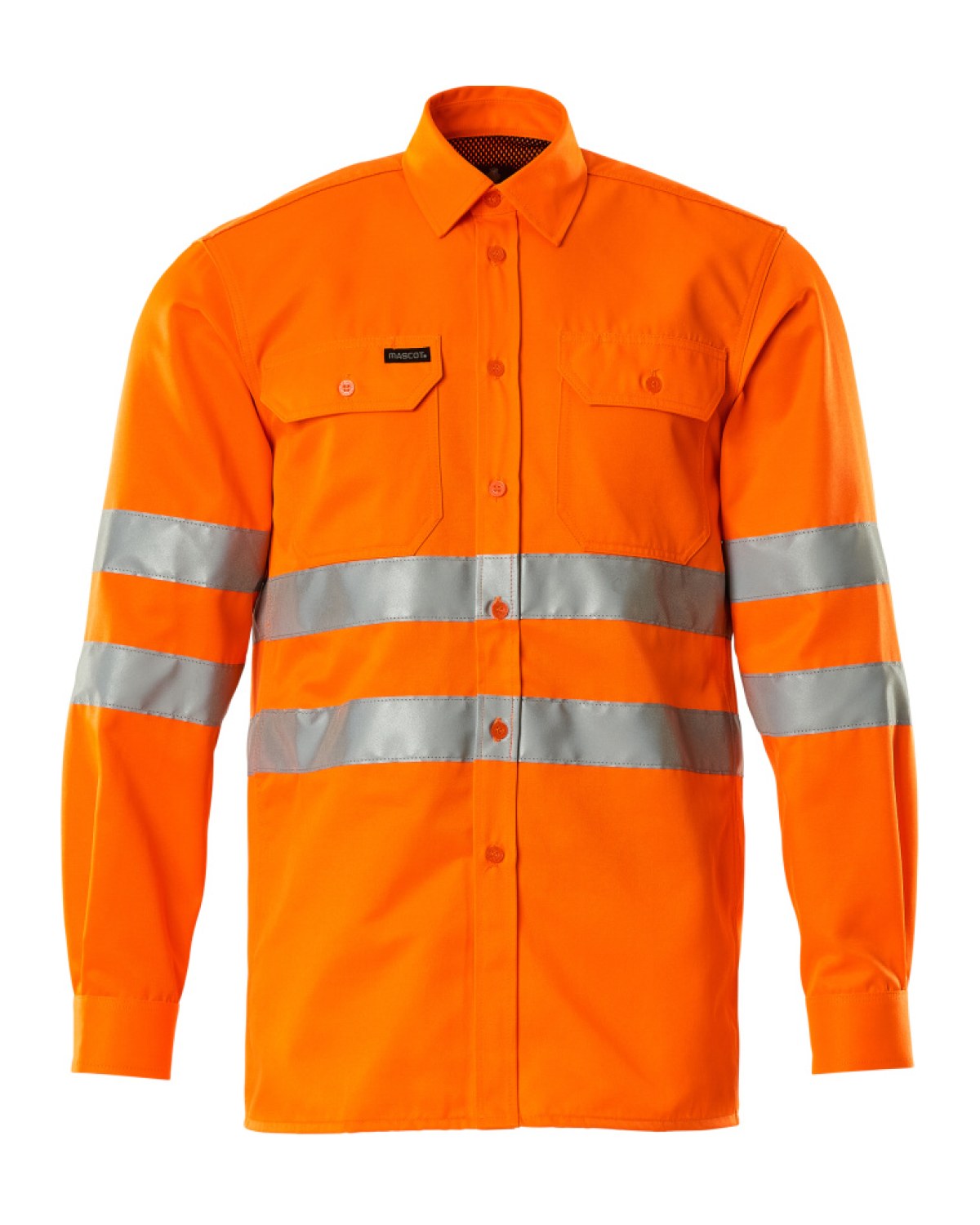 MASCOT Jona Hemd in Hi-Vis Orange – Vorderansicht