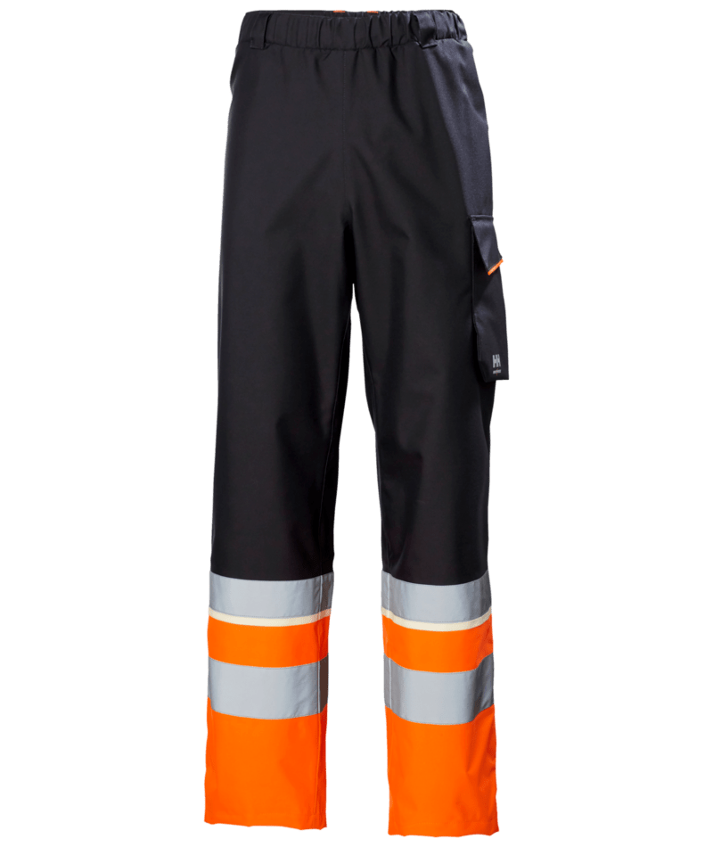 Helly Hansen Workwear UC-ME SHELL PANT CL 1 Warnschutzhose in Orange/Anthrazit – Vorderansicht