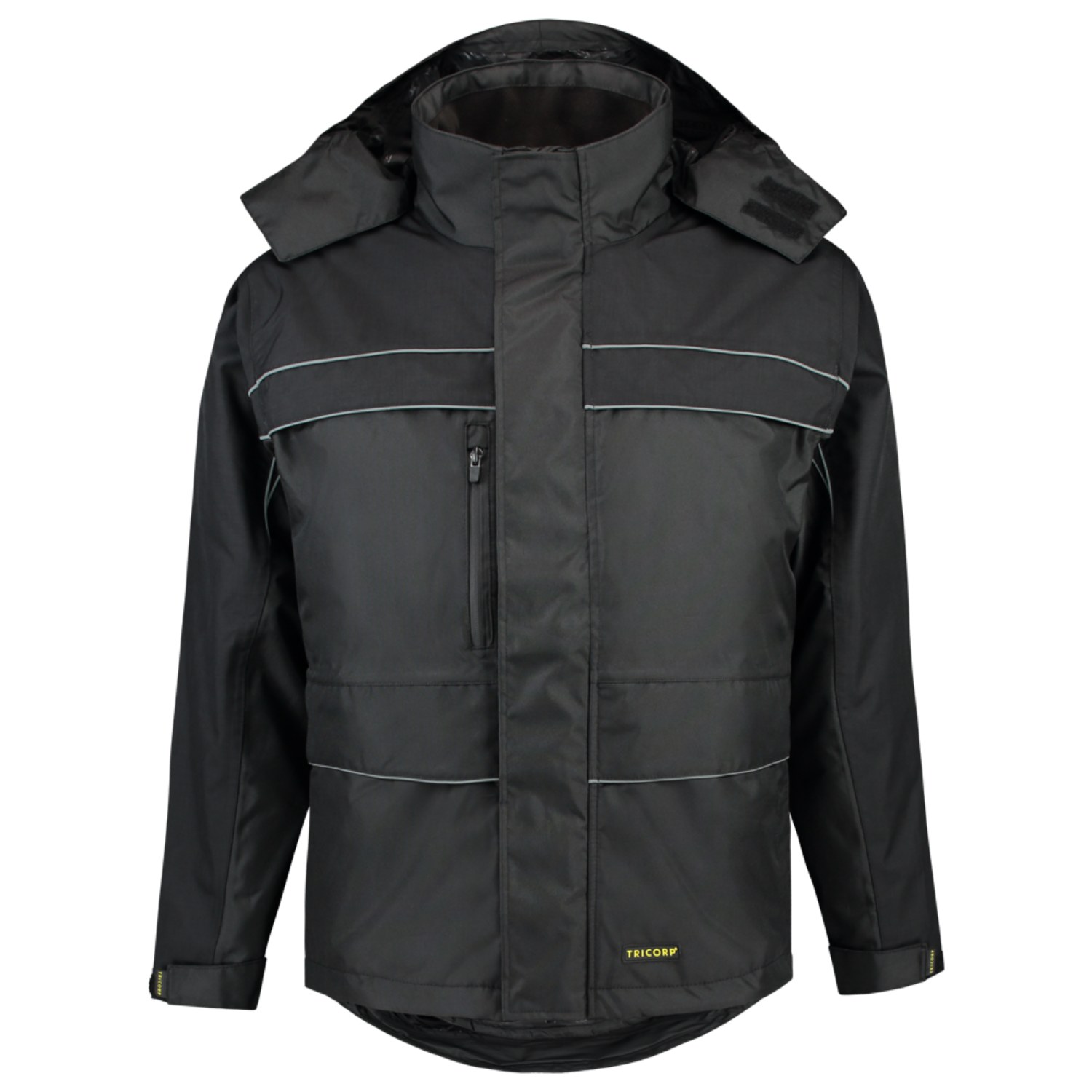 TRICORP Parka Cordura-Besatz in Black – Vorderansicht