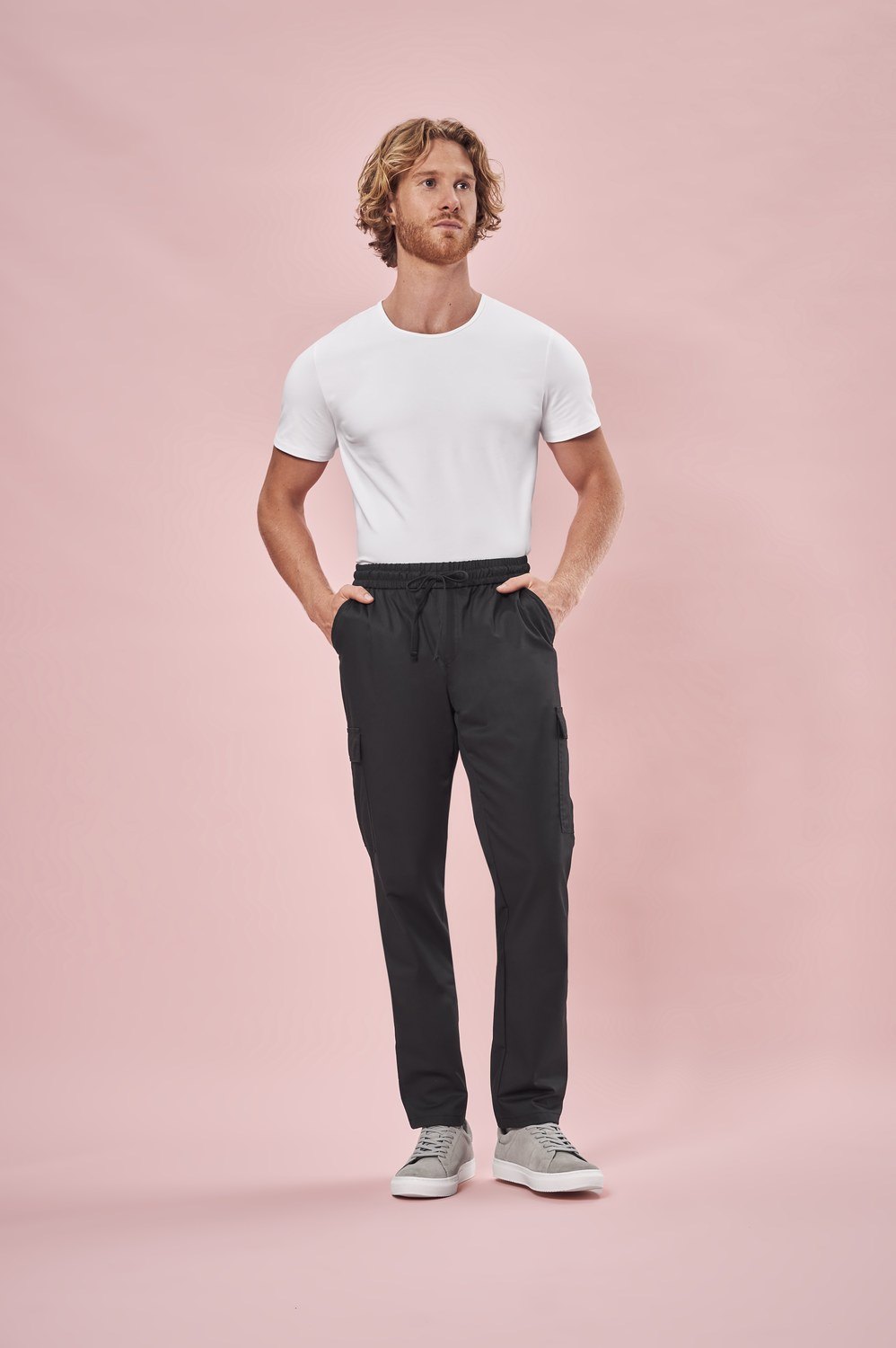Greiff Herren-Cargohose RF Kitchen in Schwarz – Modellansicht