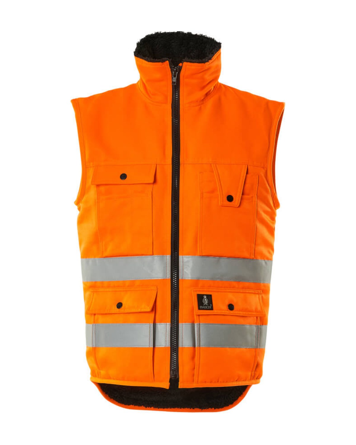 MASCOT Sölden Winterweste in Hi-Vis Orange – Vorderansicht