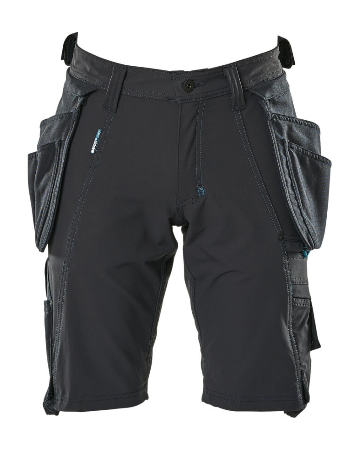 MASCOT Advanced Shorts mit Hängetaschen in Schwarzblau – Vorderansicht