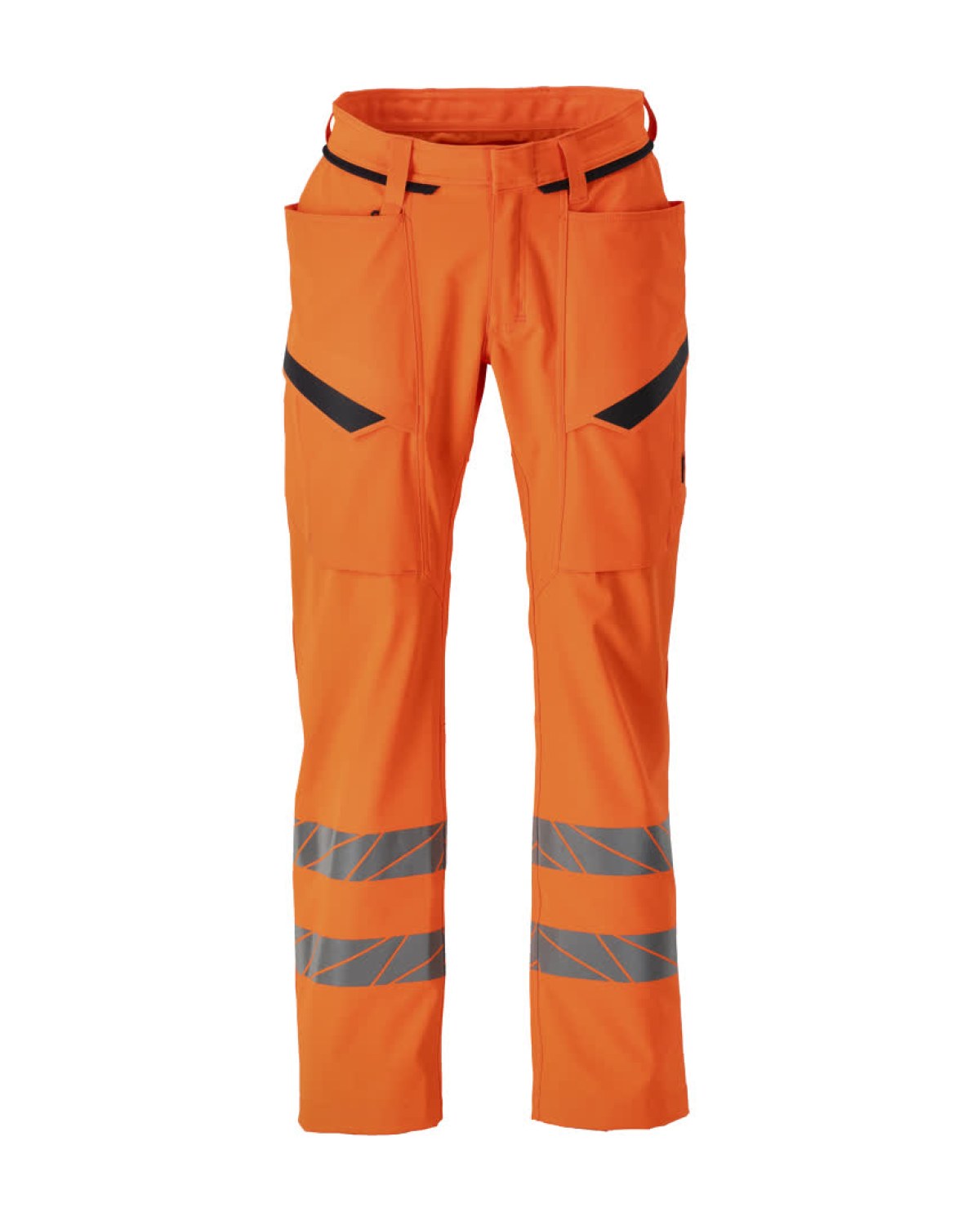 MASCOT Accelerate Safe Hose mit Schenkeltaschen in Hi-Vis Orange – Vorderansicht