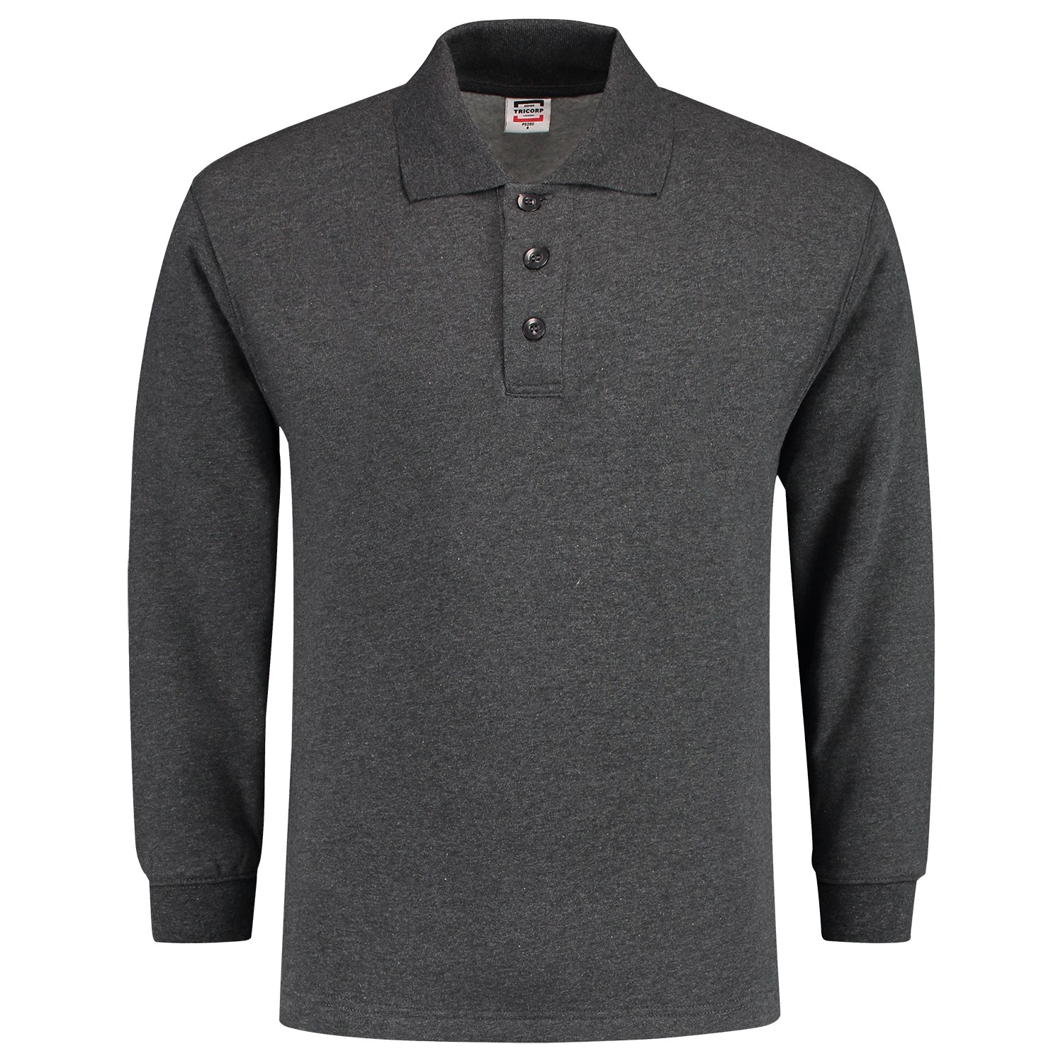 TRICORP Sweatshirt Polokragen in Antramel – Vorderansicht