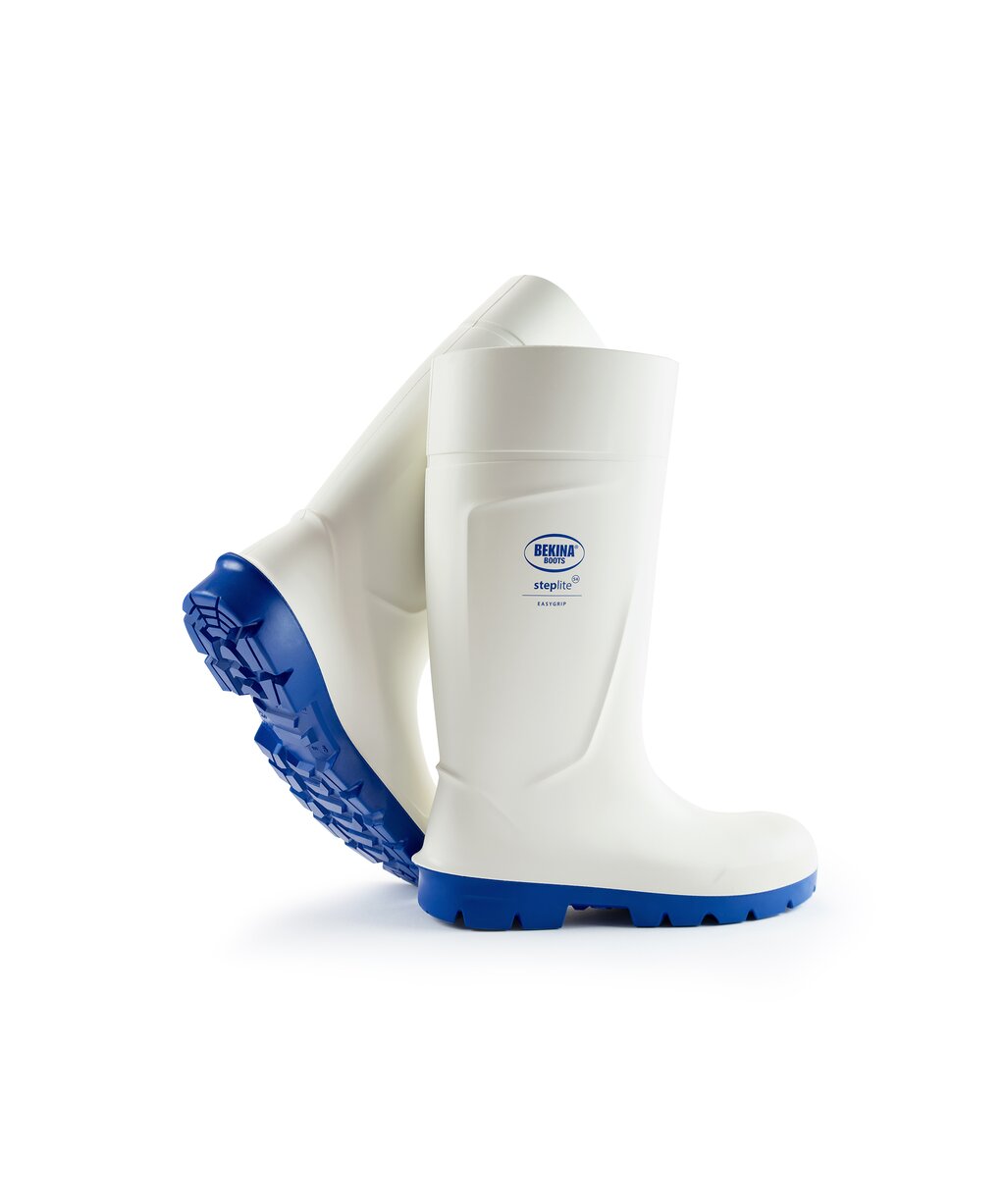 BEKINA Steplite Easygrip PAN3P S4 in Weiß/Blau – Vorderansicht