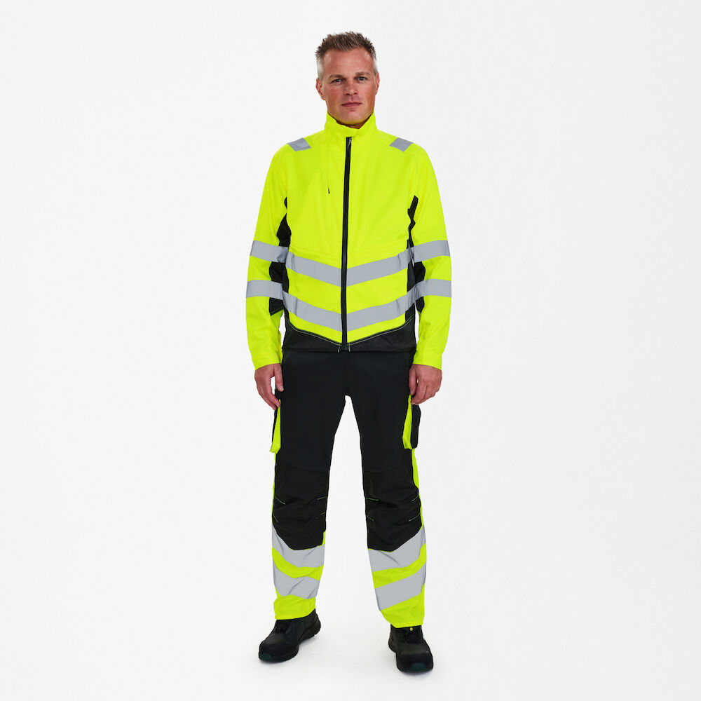 ENGEL Safety 1545-319 Light Arbeitsjacke in Gelb/Schwarz – Modellansicht