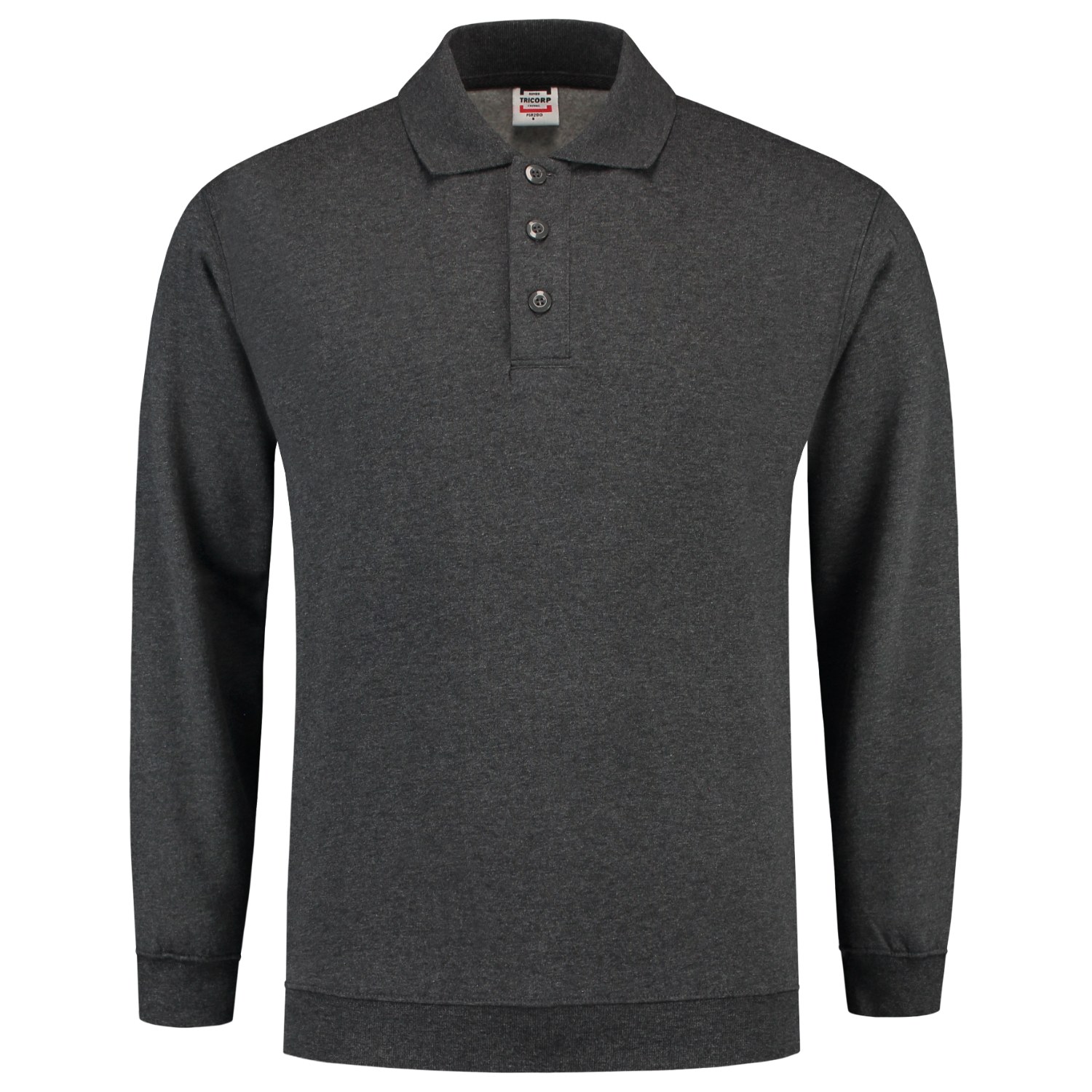 TRICORP Sweatshirt Polokragen und Bund in Antramel – Vorderansicht