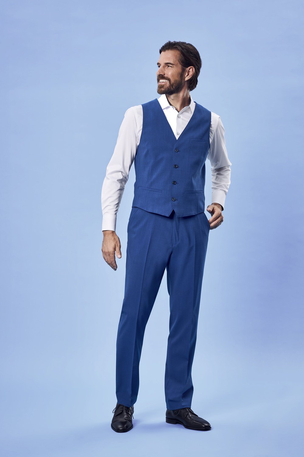 Greiff Herren-Hose RF Premium in Italian Blue – Modellansicht