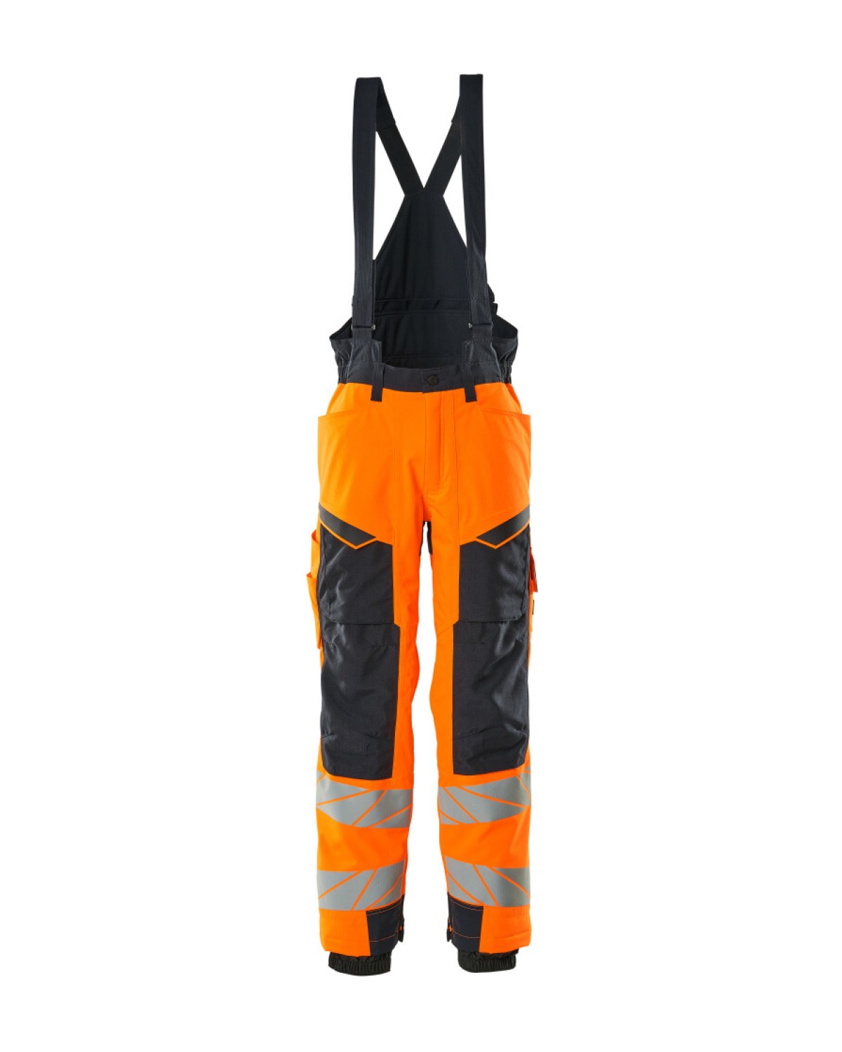 MASCOT Accelerate Safe Winterhose in Hi-Vis Orange/Schwarzblau – Vorderansicht