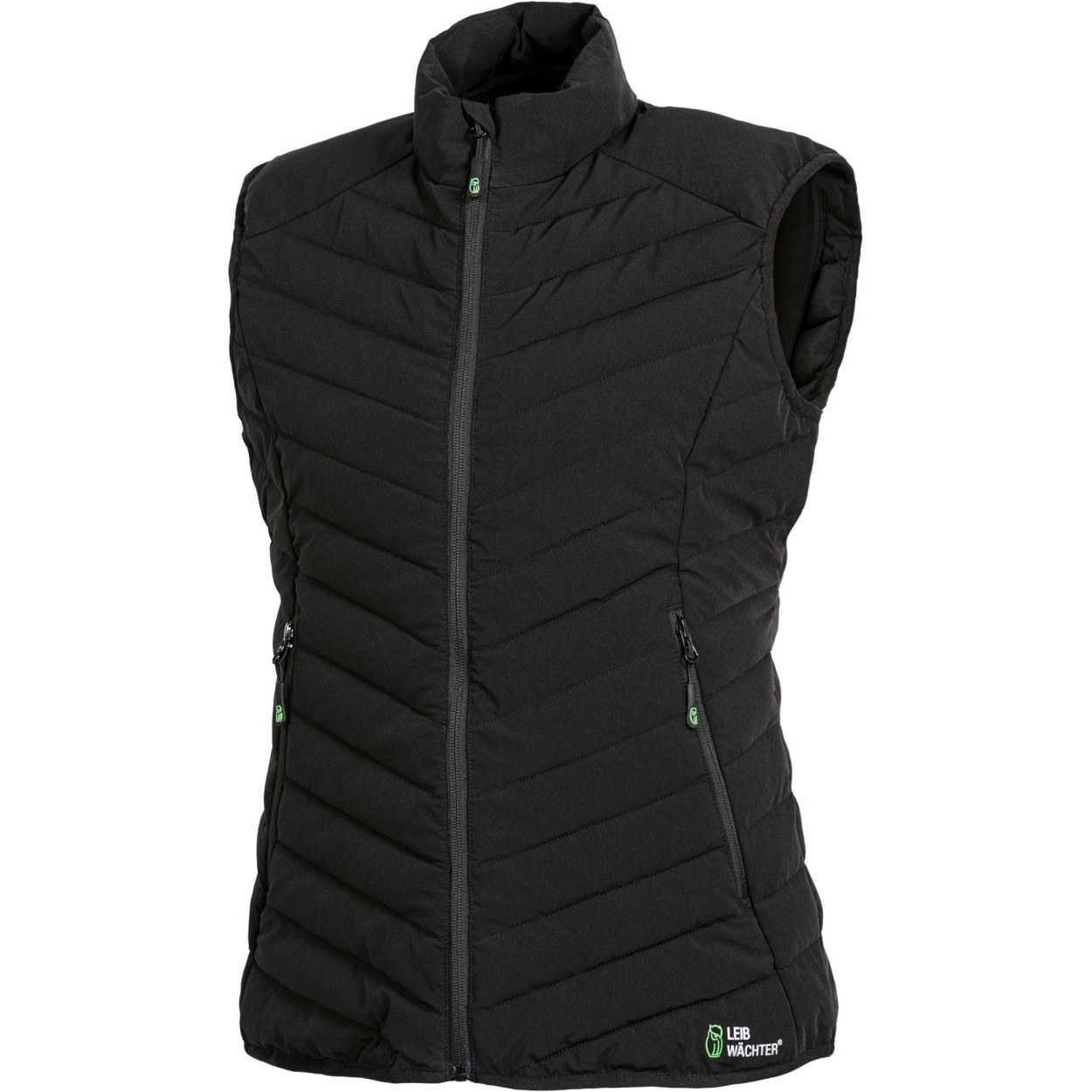 Leibwächter Damen-Steppweste Casual Line in Schwarz – Vorderansicht