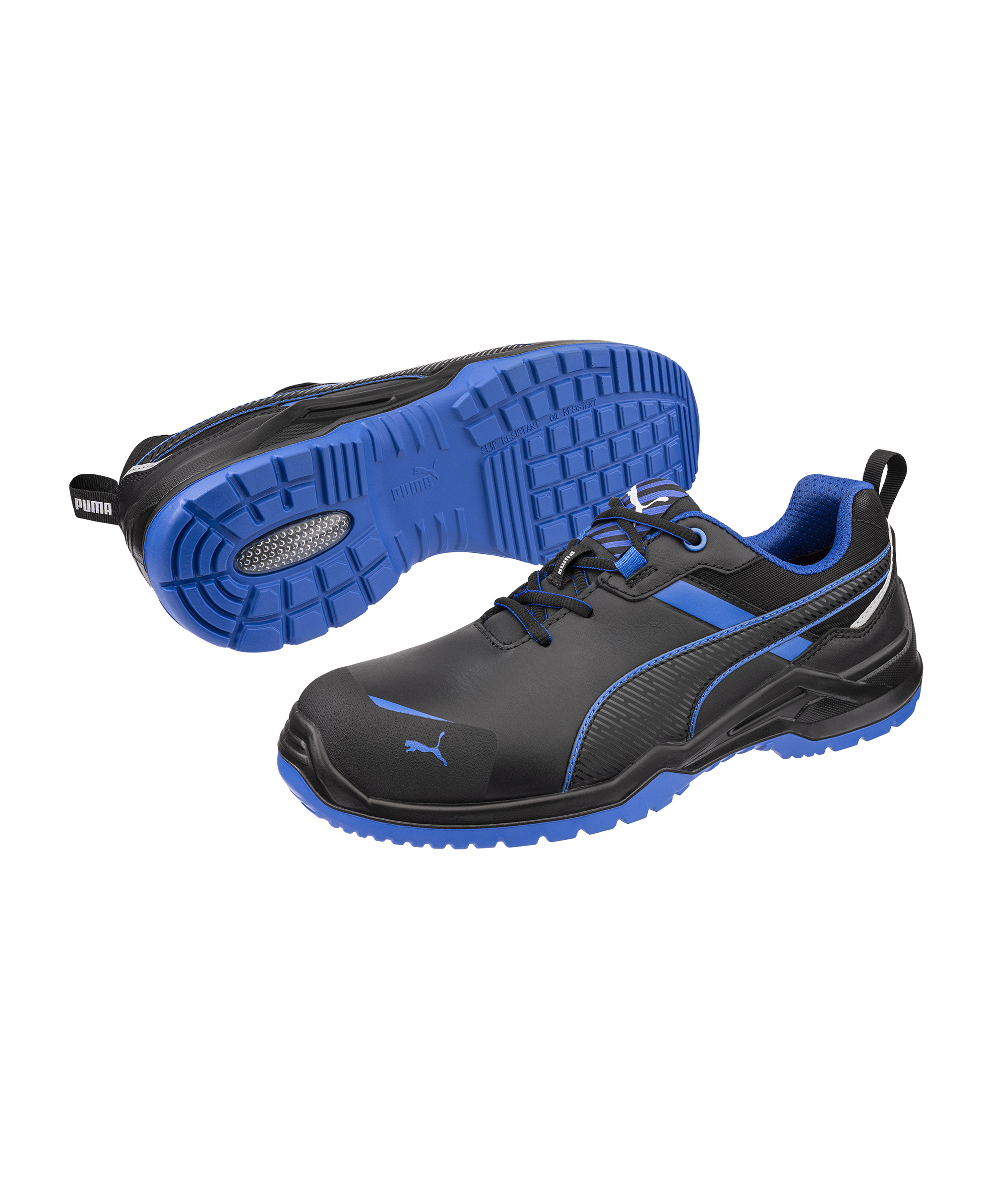 PUMA SAFETY Krypton Low S3S in Schwarz/Blau – Vorderansicht