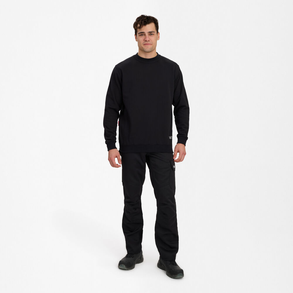 ENGEL Safety+ 8255-286 Sweatshirt in Schwarz – Modellansicht