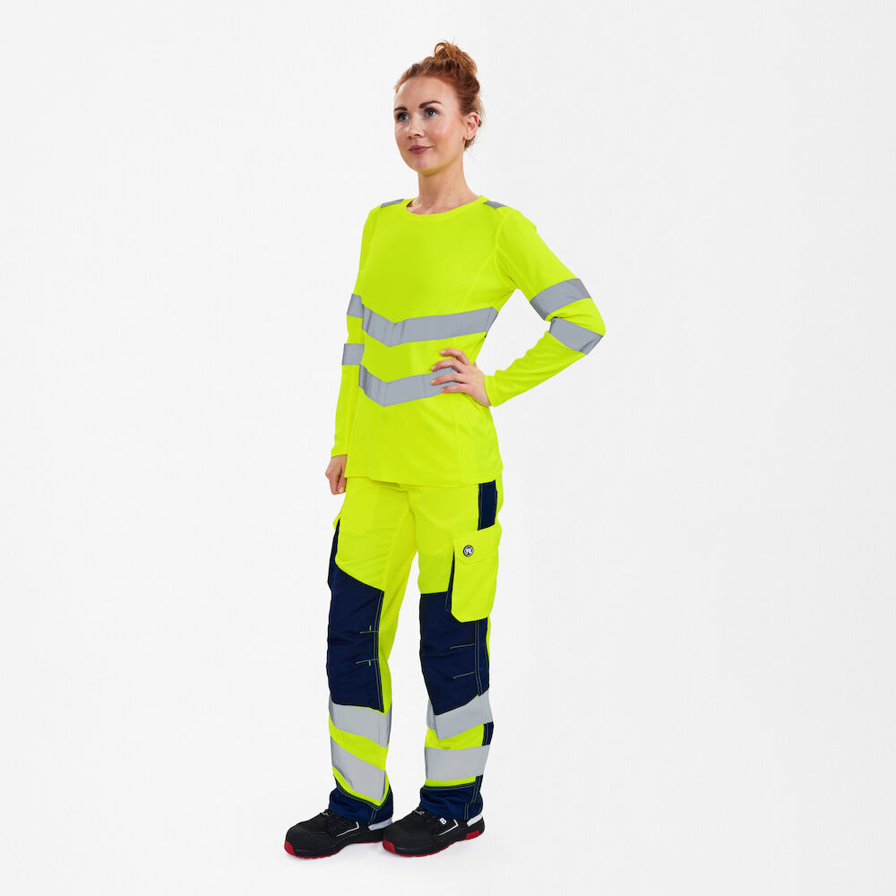 ENGEL Safety 9543-182 Damen langarm-Shirt in Gelb – Modellansicht