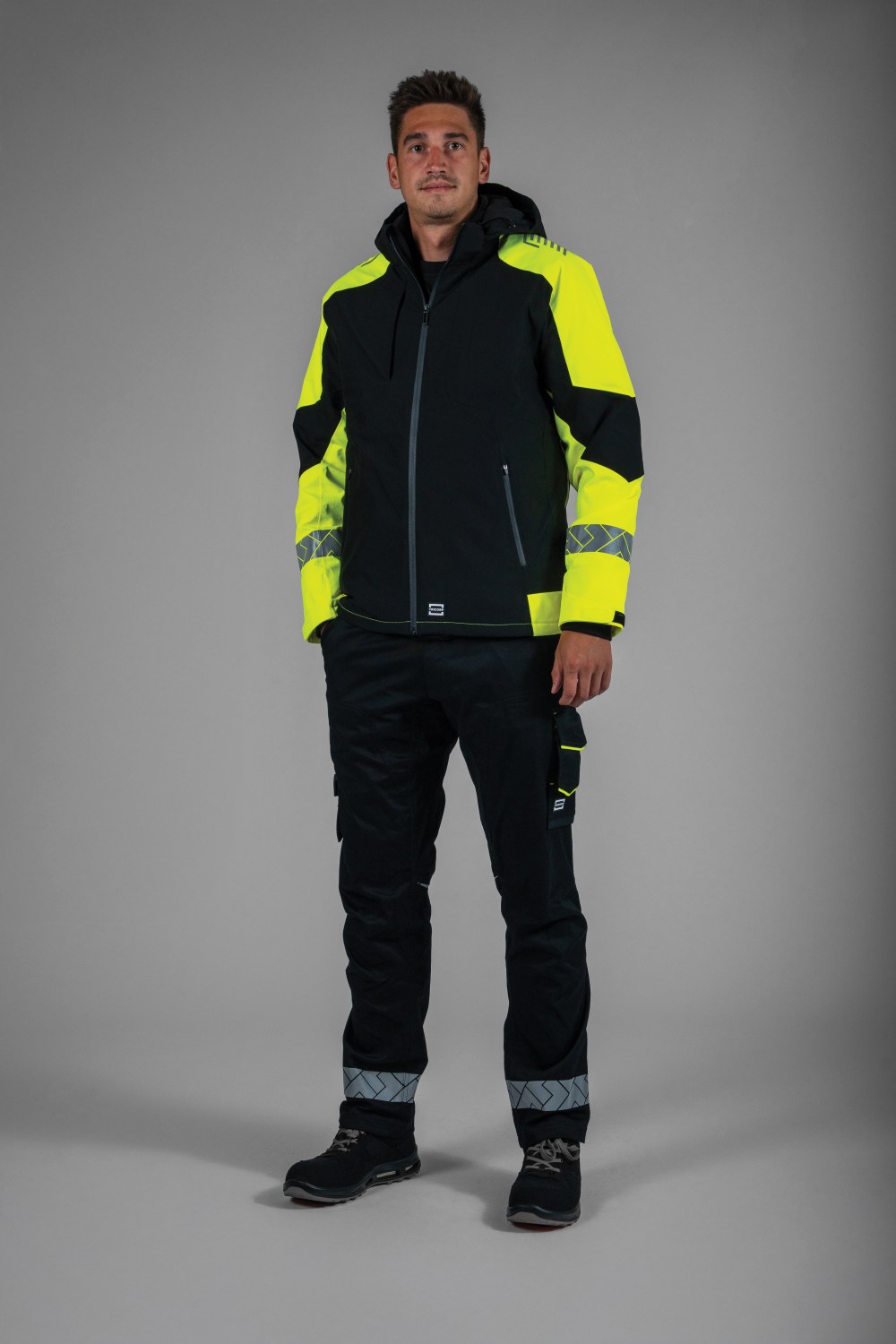 TRICORP Winterjacke Ripstop Reflective Redefined in Black-Fluoryellow – Modellansicht