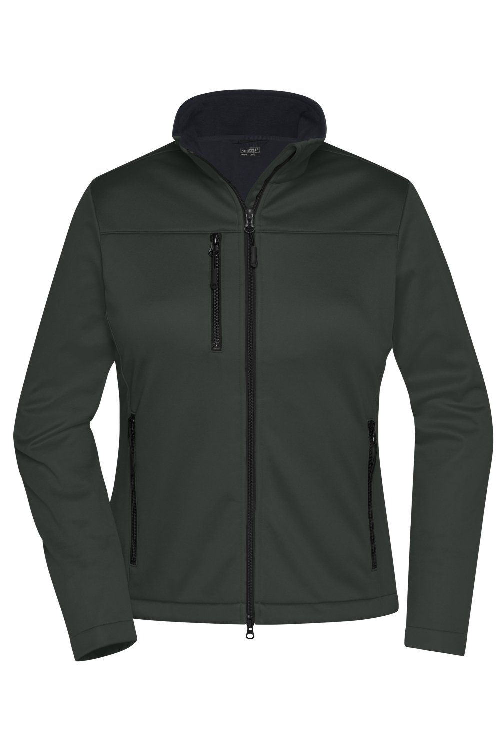 Daiber Damen Softshelljacke Recycled Polyester in Graphite – Vorderansicht