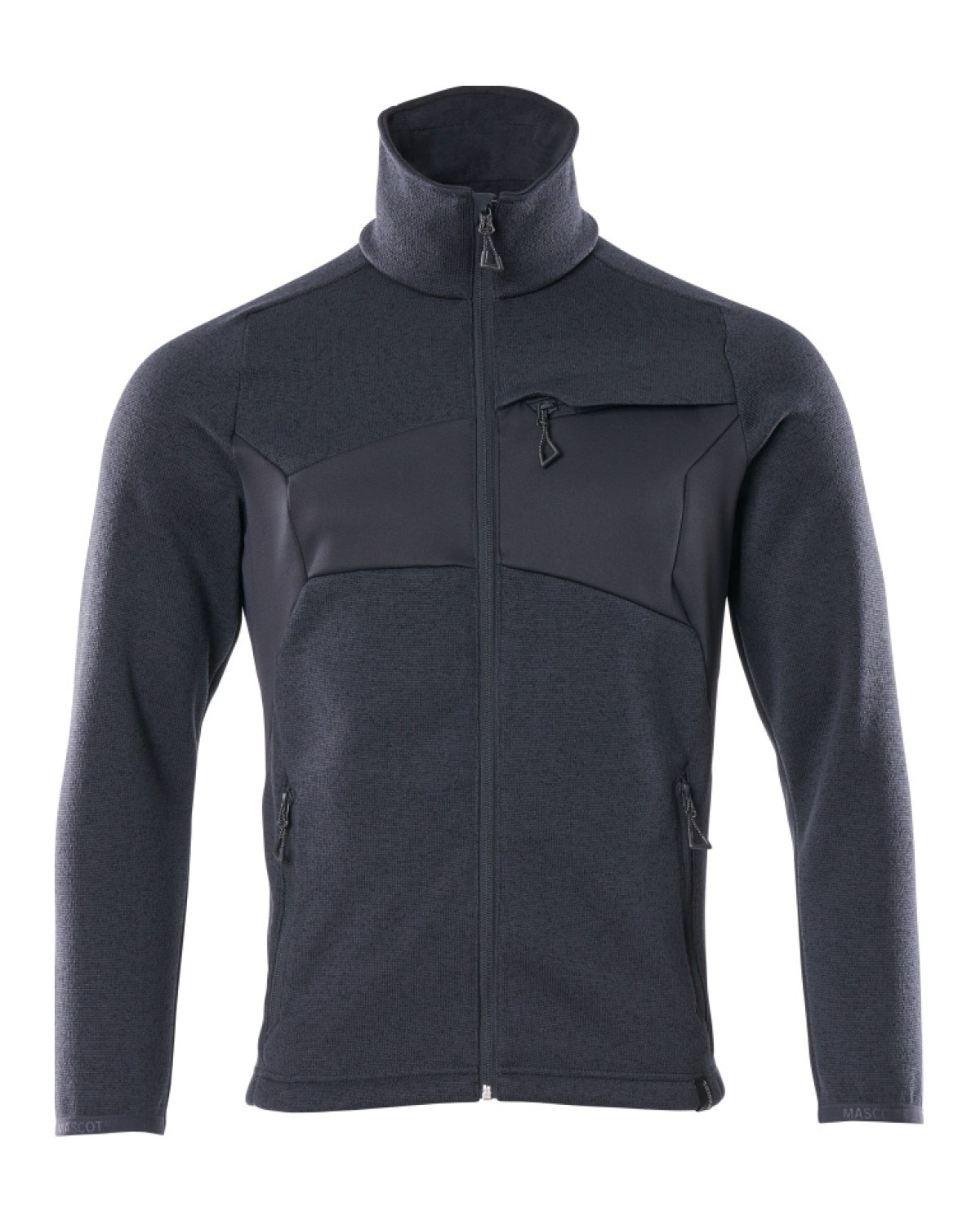 MASCOT Accelerate Strickpullover mit Reißverschluss in Schwarzblau – Vorderansicht