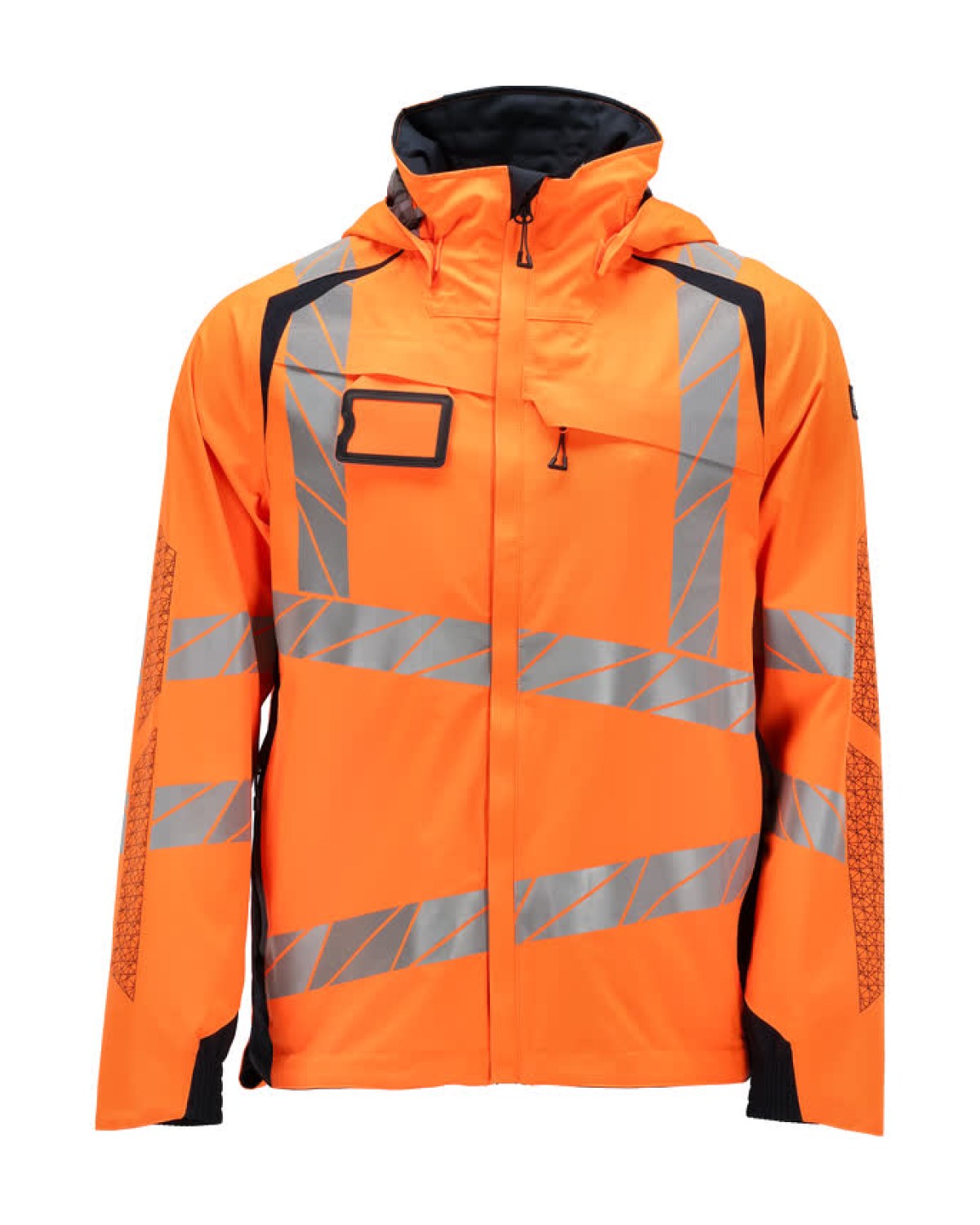 MASCOT Accelerate Safe Hardshelljacke in Hi-Vis Orange/Schwarzblau – Vorderansicht
