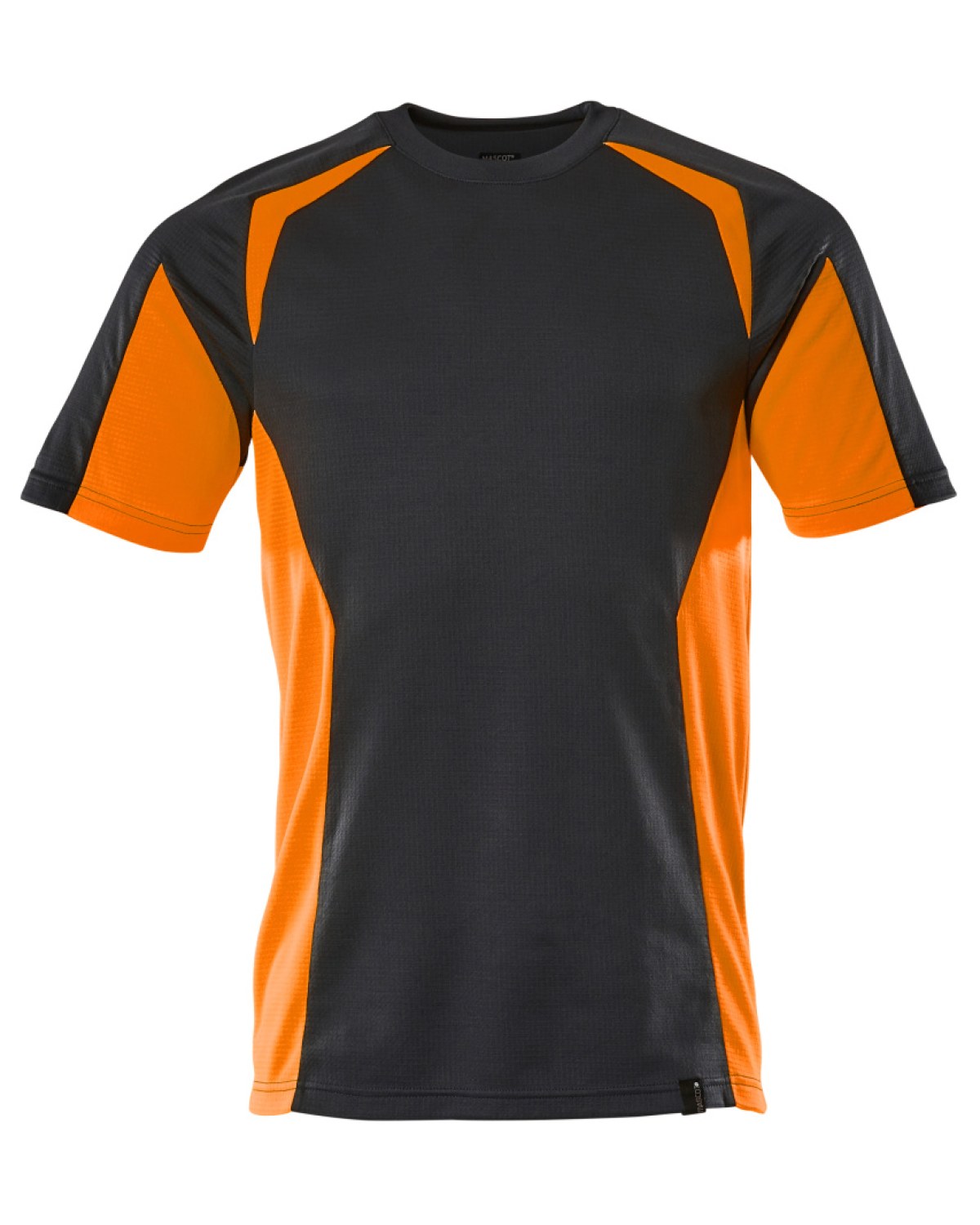 MASCOT Accelerate Safe T-Shirt in Schwarzblau/Hi-Vis Orange – Vorderansicht