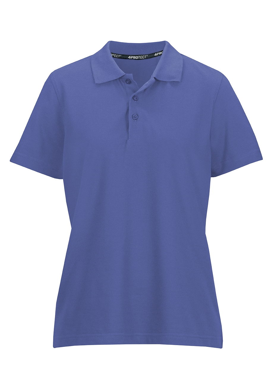 4PROTECT® Polo-Shirt Damen in Royalblau – Vorderansicht