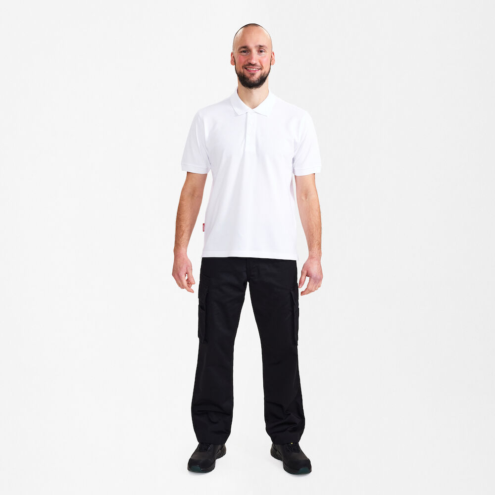 ENGEL Extend 9045-178 Poloshirt in Weiss – Modellansicht