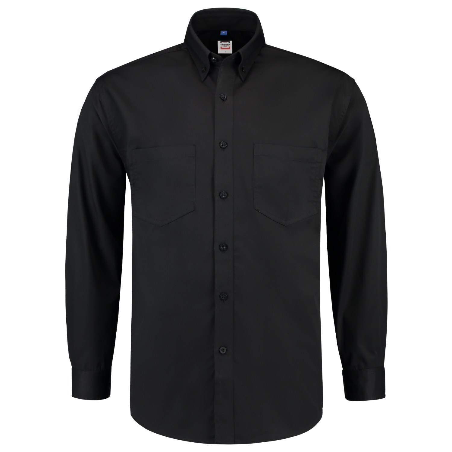 TRICORP Arbeitshemd Langarm Basis in Black – Vorderansicht