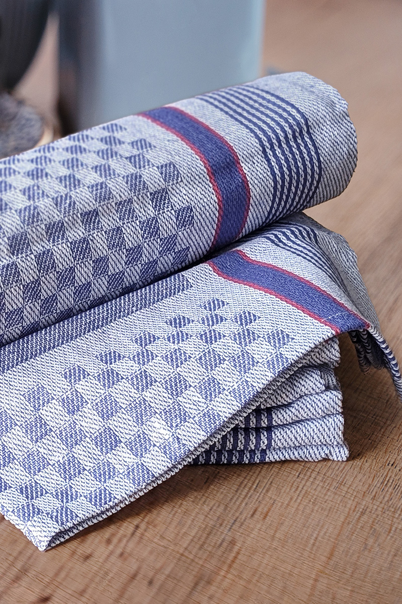 Karlowsky Grubentuch, 10 Stück / Pack in Blau – Modellansicht