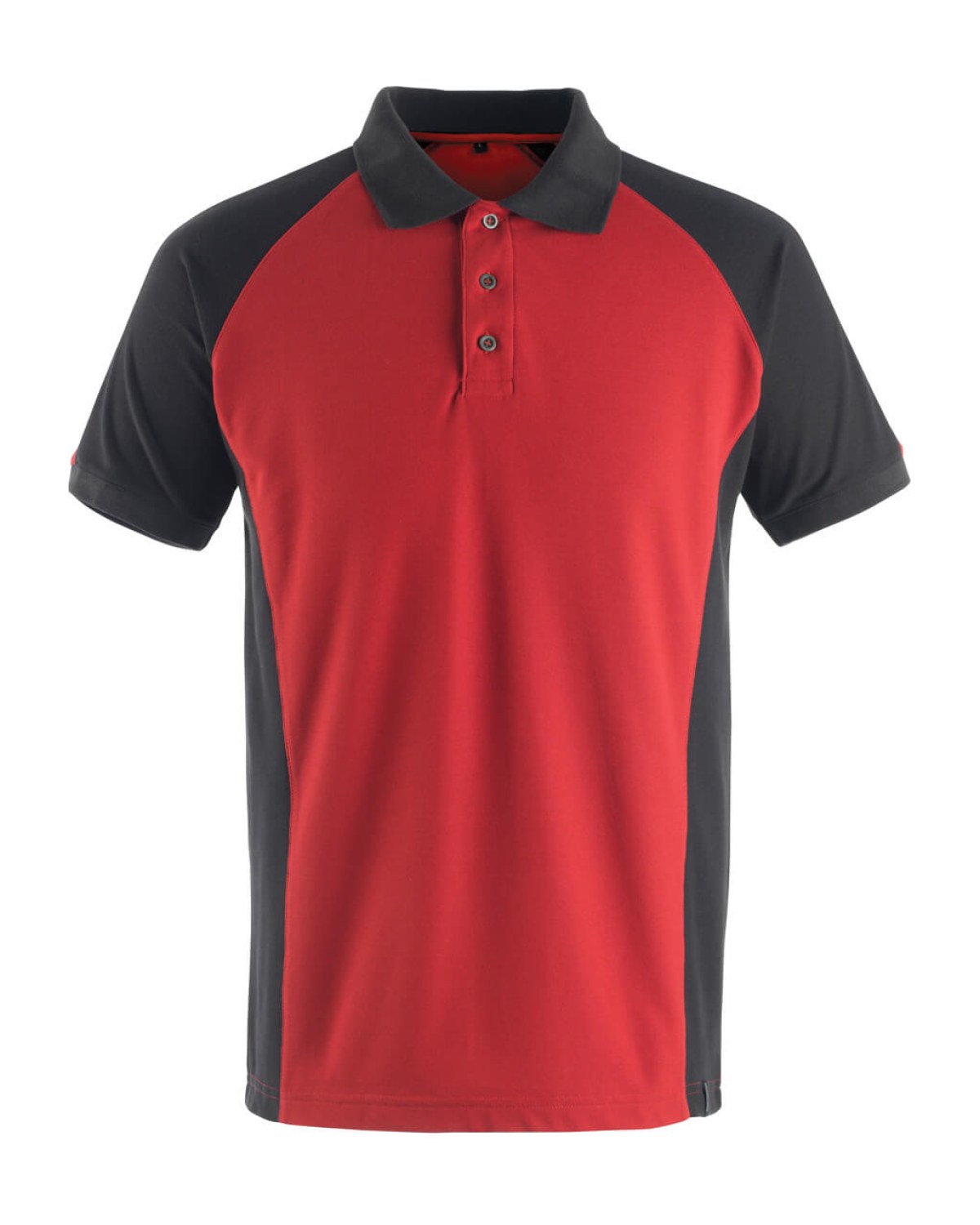MASCOT Bottrop Polo-Shirt in Rot/Schwarz – Vorderansicht