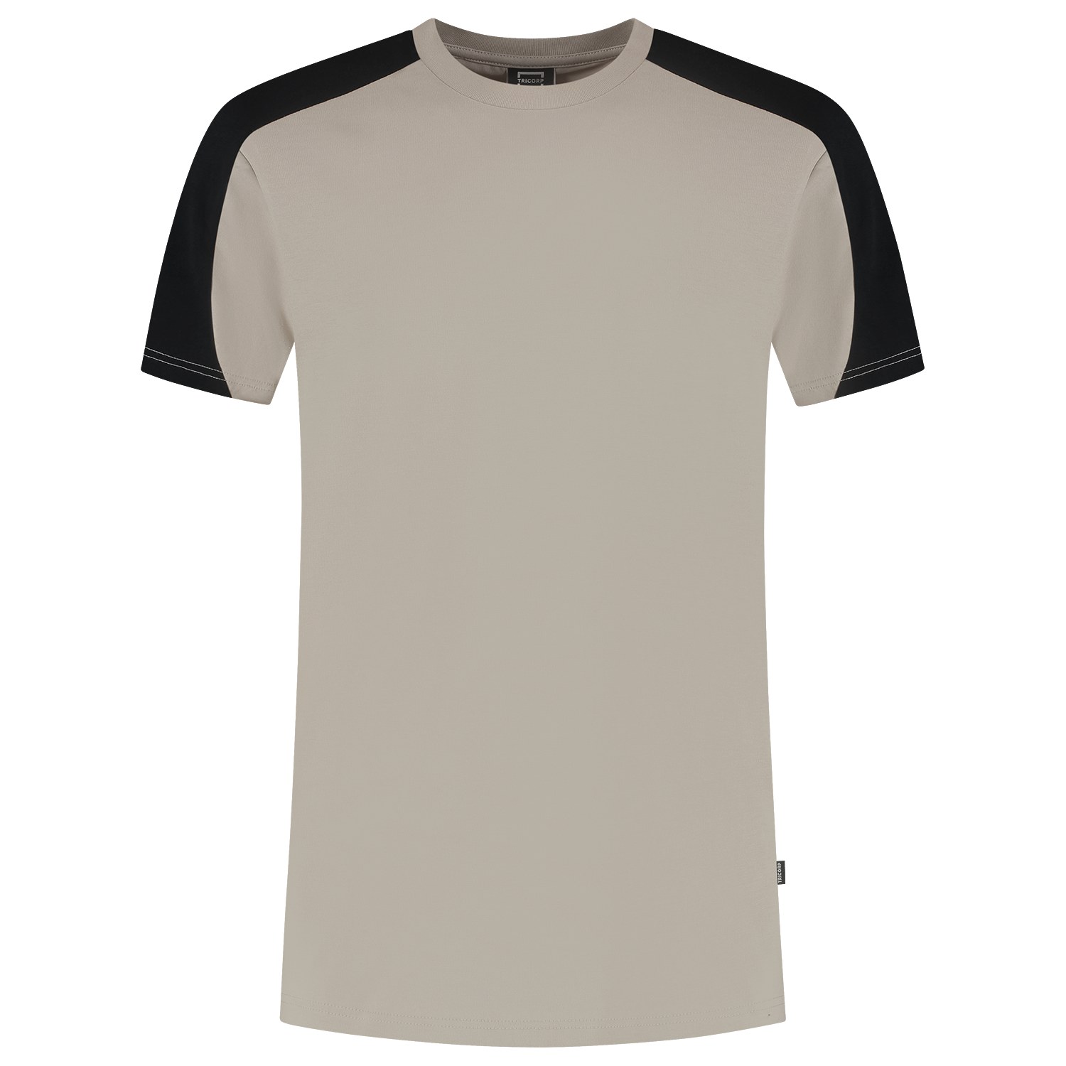 TRICORP T-Shirt Bicolor Redefined in Sand-Black – Vorderansicht