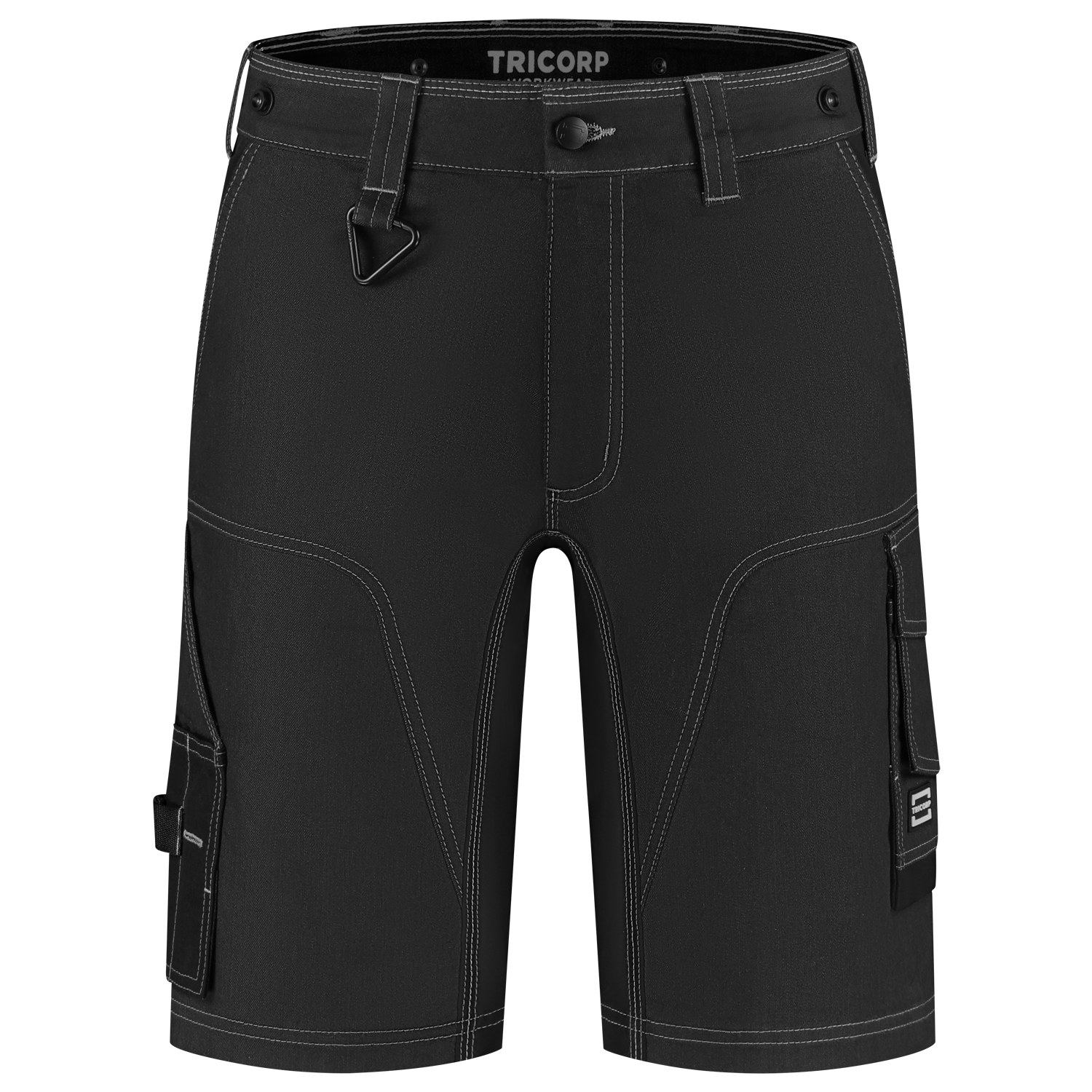 TRICORP Denim Arbeitsshorts Funktionelle Stretch Redefined in Black – Vorderansicht