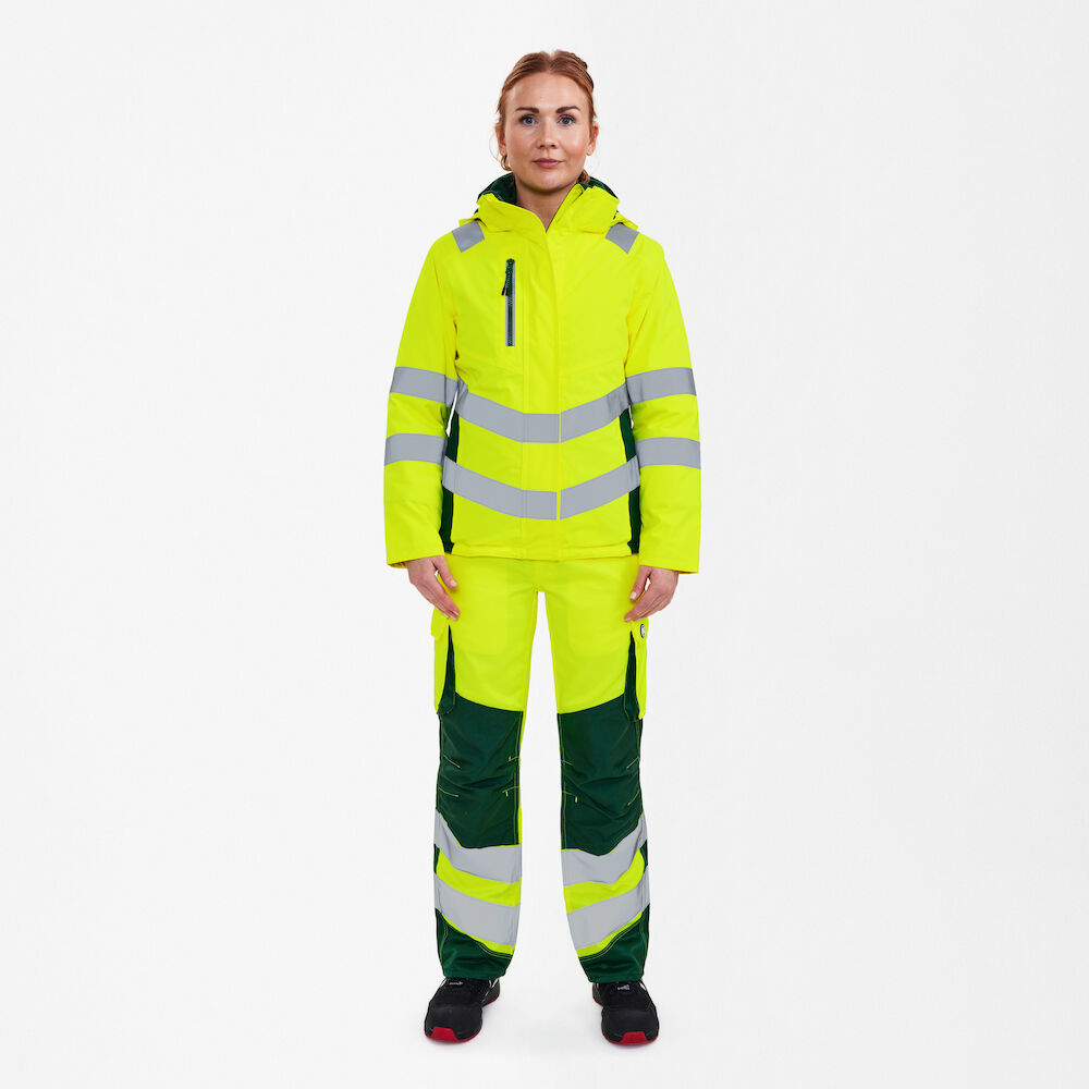 ENGEL Safety 1943-930 Damen Winterjacke in Gelb/Grün – Modellansicht