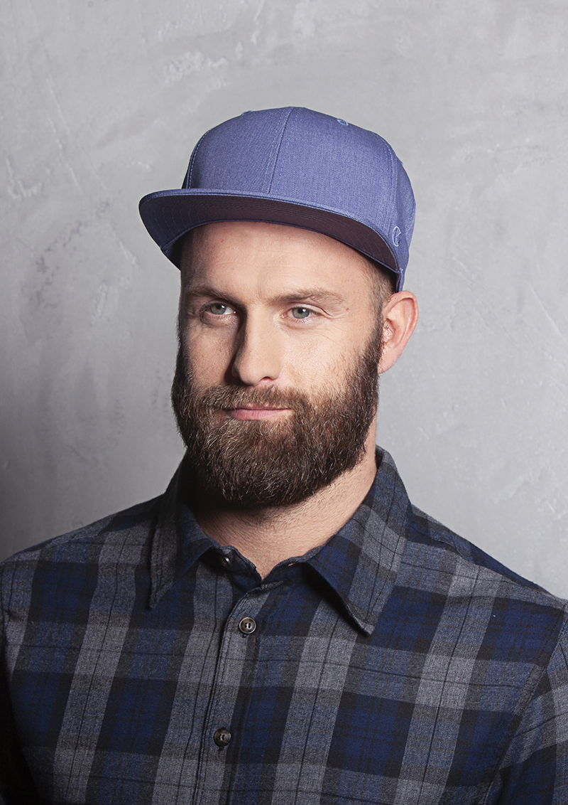 Karlowsky Flat Cap Jeans-Style in Vintage Blue – Modellansicht