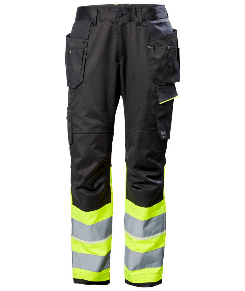Helly Hansen Workwear UC-ME CONS PANT CL1 Warnschutzhoze in Gelb/Anthrazit – Vorderansicht