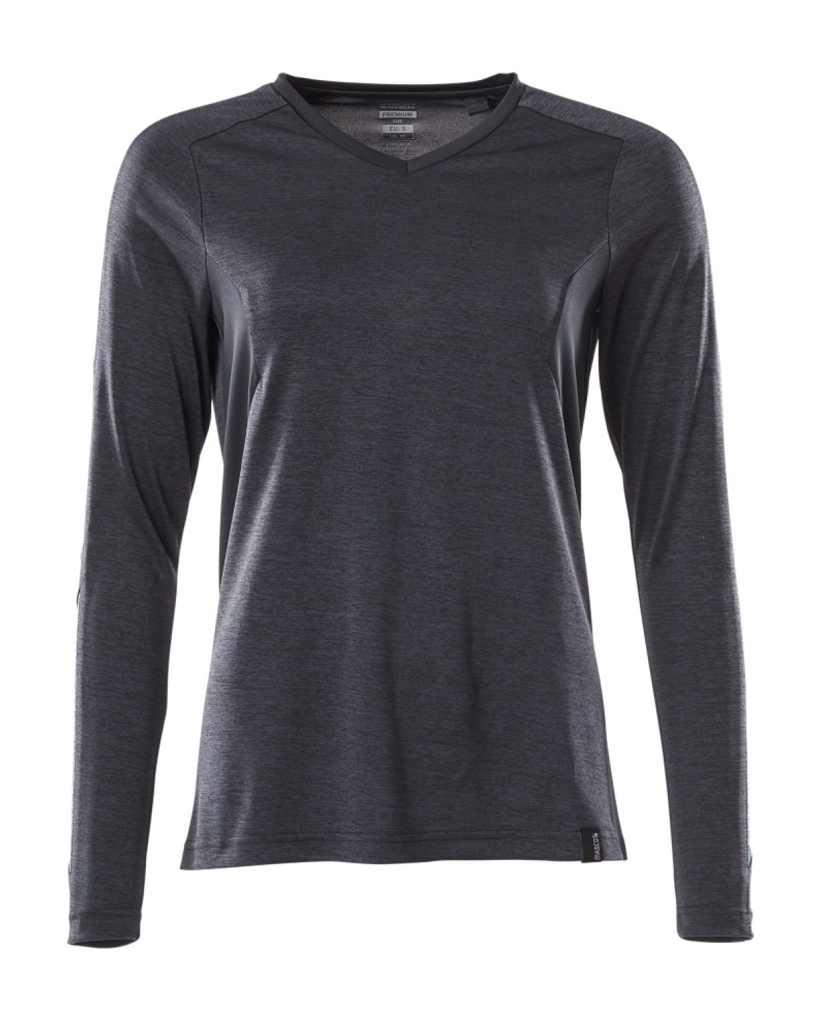 MASCOT Accelerate Langarmshirt (Damen) in Schwarzblau Meliert – Vorderansicht