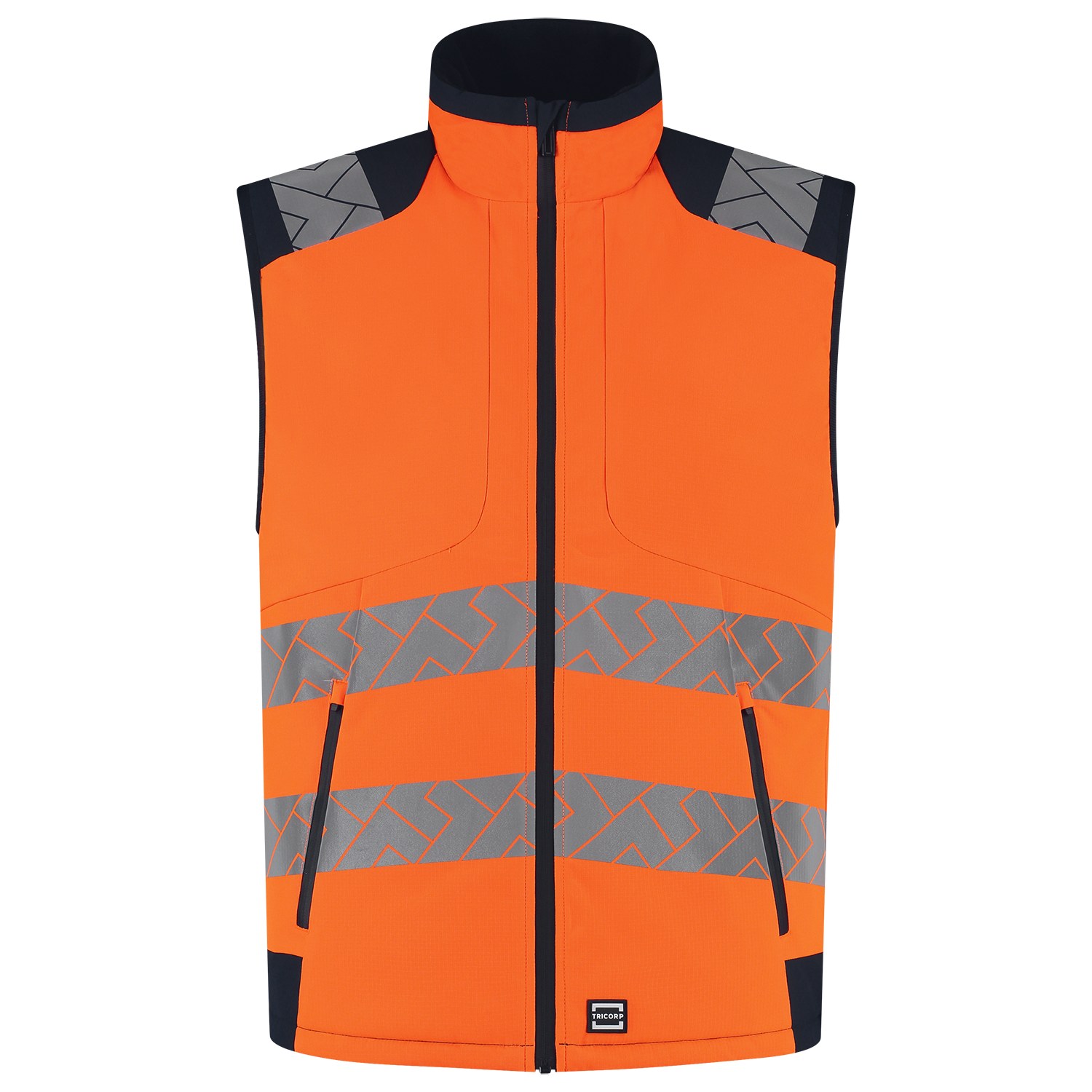 TRICORP Bodywarmer High Vis Redefined in Fluororange-Ink – Vorderansicht