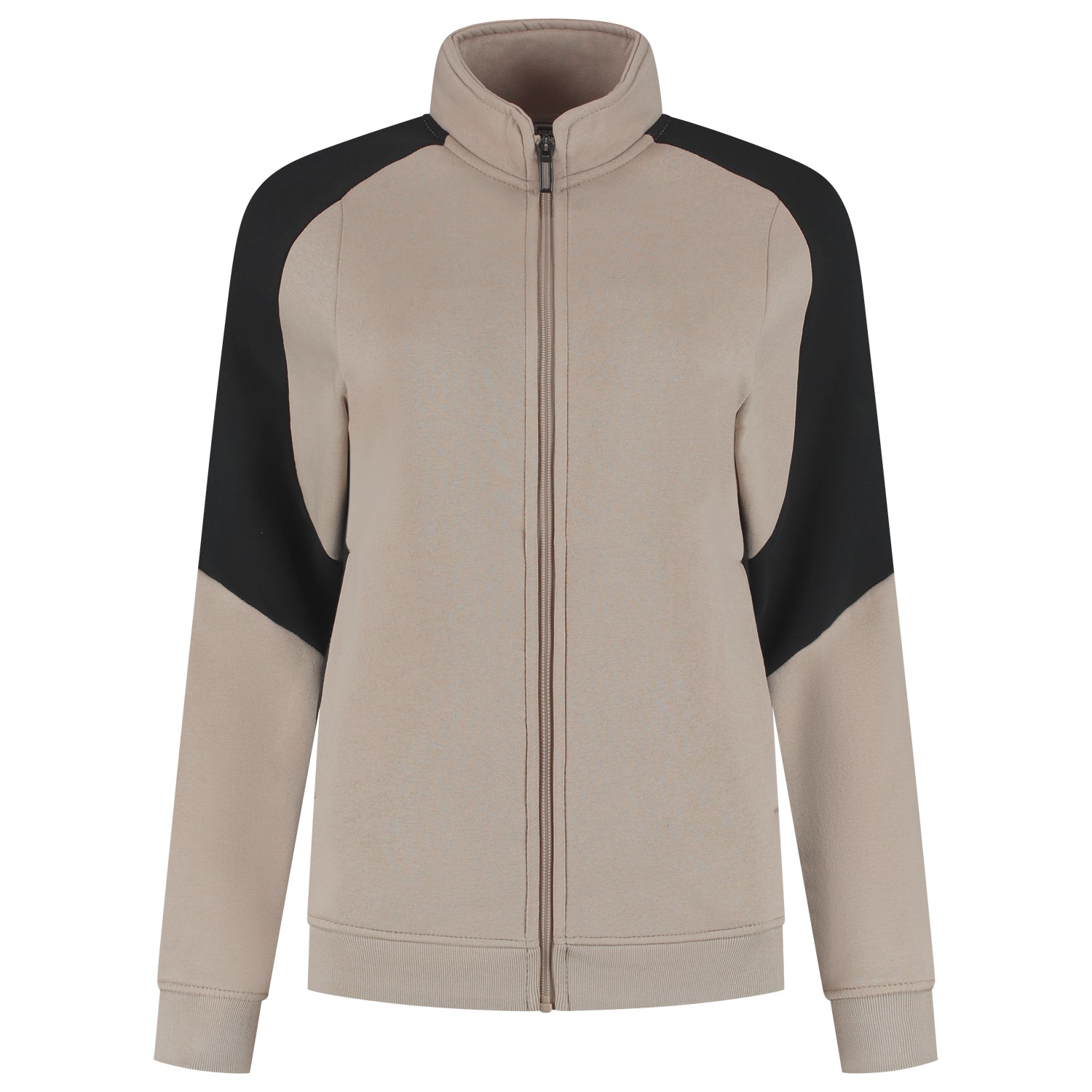 TRICORP Sweatjacke Bicolor Redefined Damen in Sand-Black – Vorderansicht