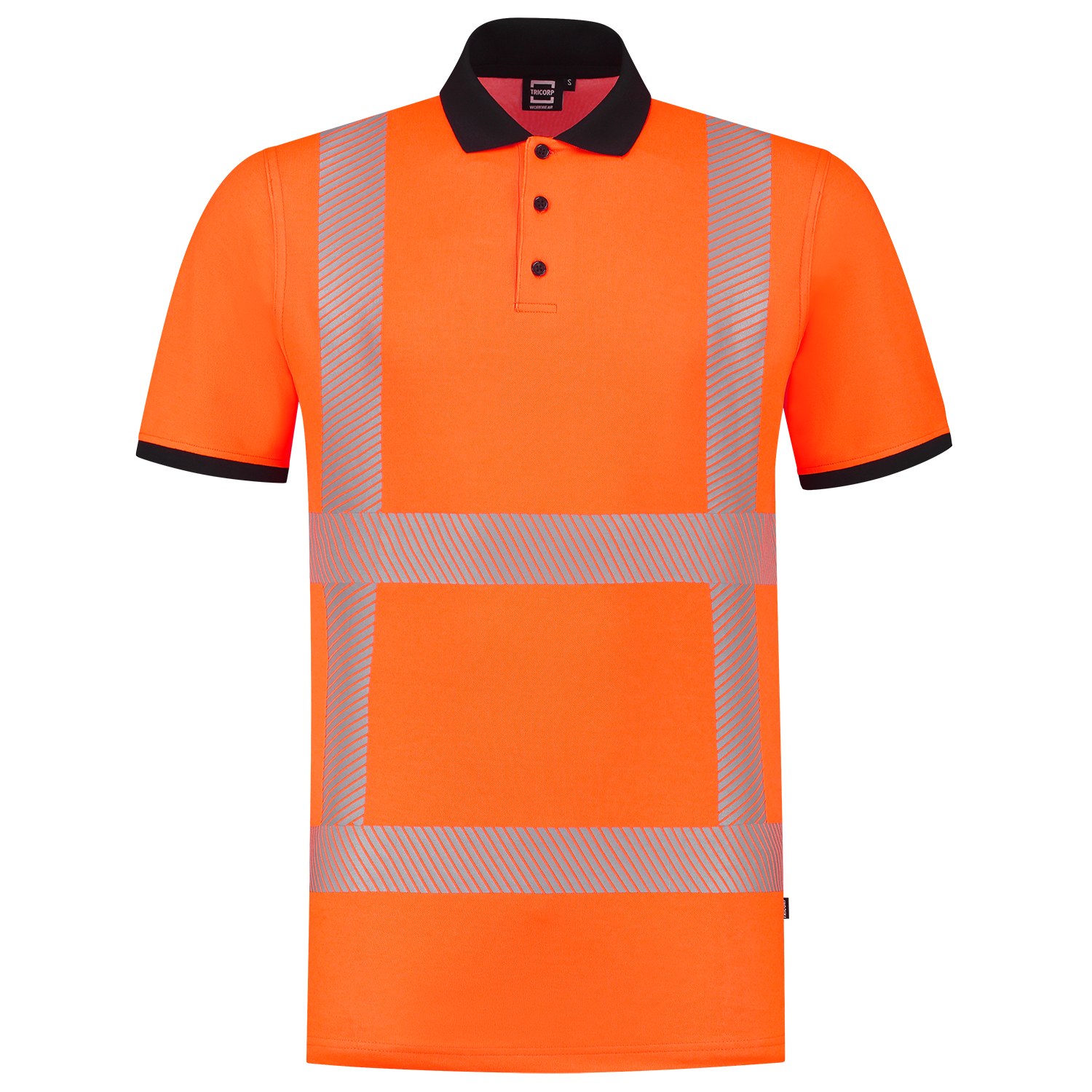 TRICORP Poloshirt Revisible in Fluororange – Vorderansicht