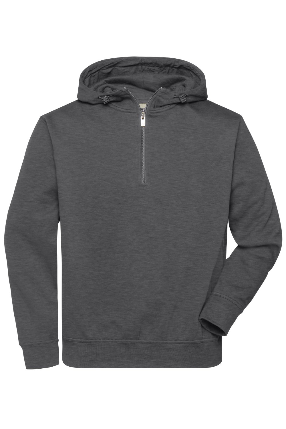Daiber Workwear Zip Hoody in Dark-Melange – Vorderansicht
