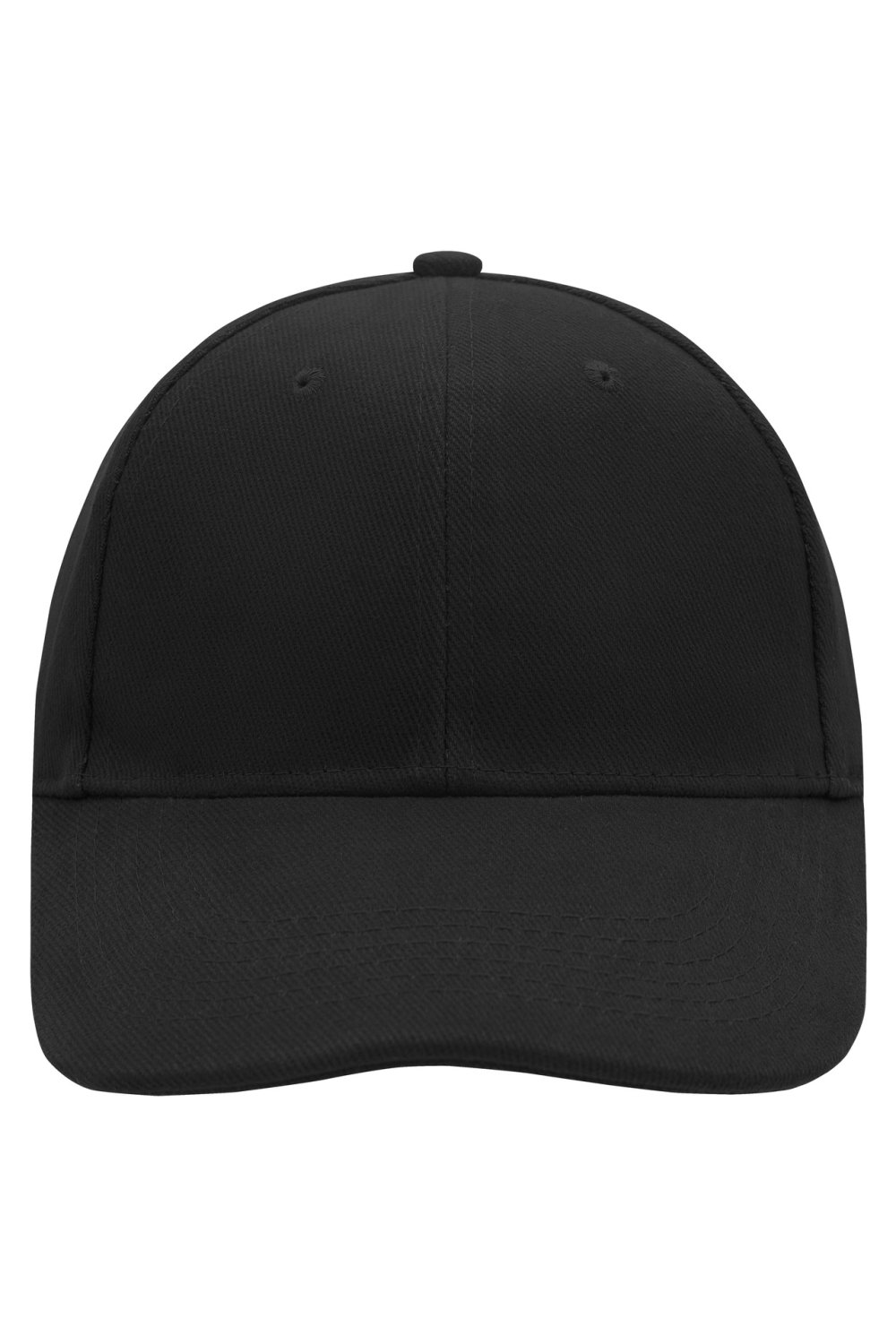 Daiber Laminierte 6 Panel Cap in Black – Vorderansicht