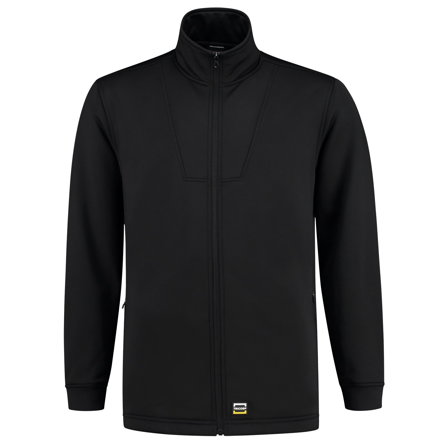 TRICORP Fleecejacke Interlock in Black – Vorderansicht