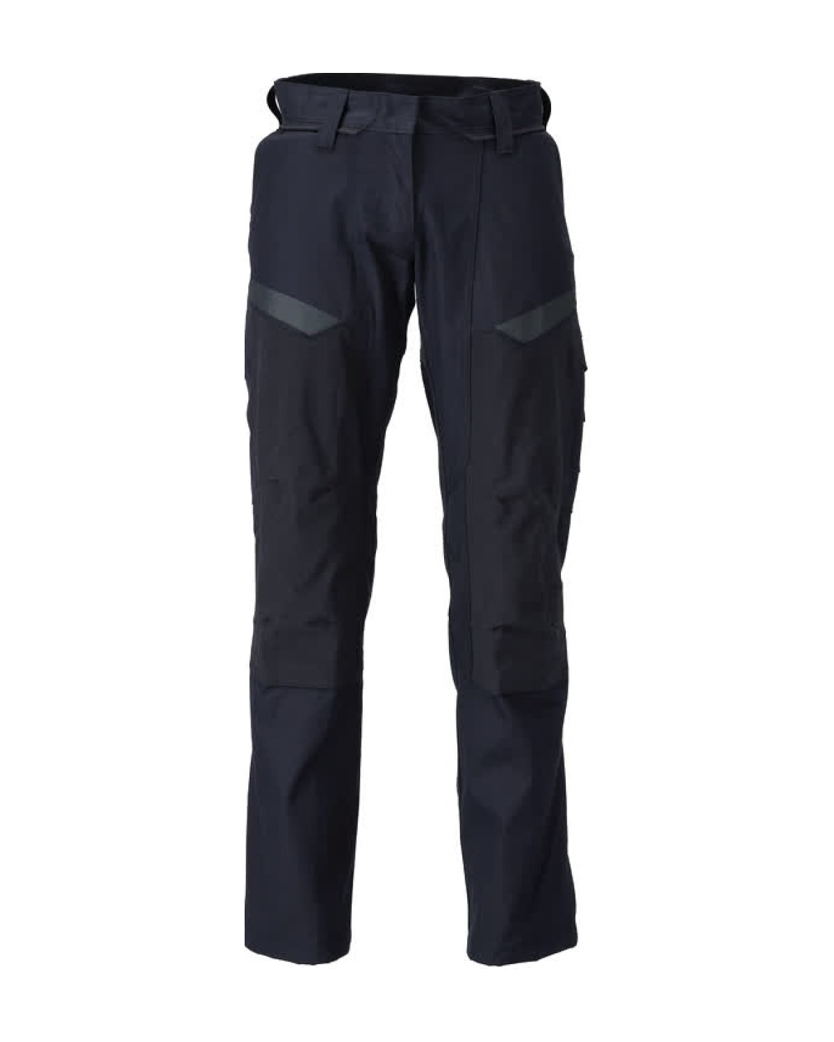 MASCOT Accelerate Multisafe Hose mit Knietaschen (Damen) in Schwarzblau/Hi-Vis Gelb – Vorderansicht
