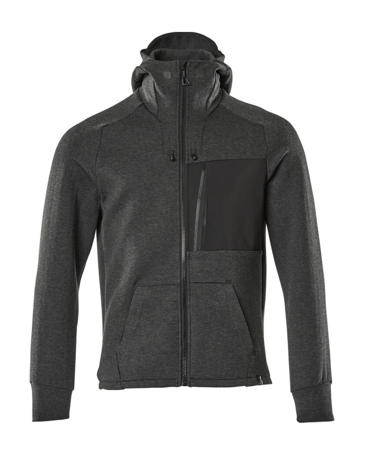 MASCOT Advanced Kapuzenpullover mit Reißverschluss in Schwarz – Vorderansicht