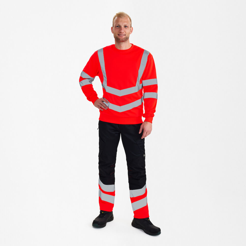 ENGEL Safety 8021-241 Sweatshirt in Rot – Modellansicht