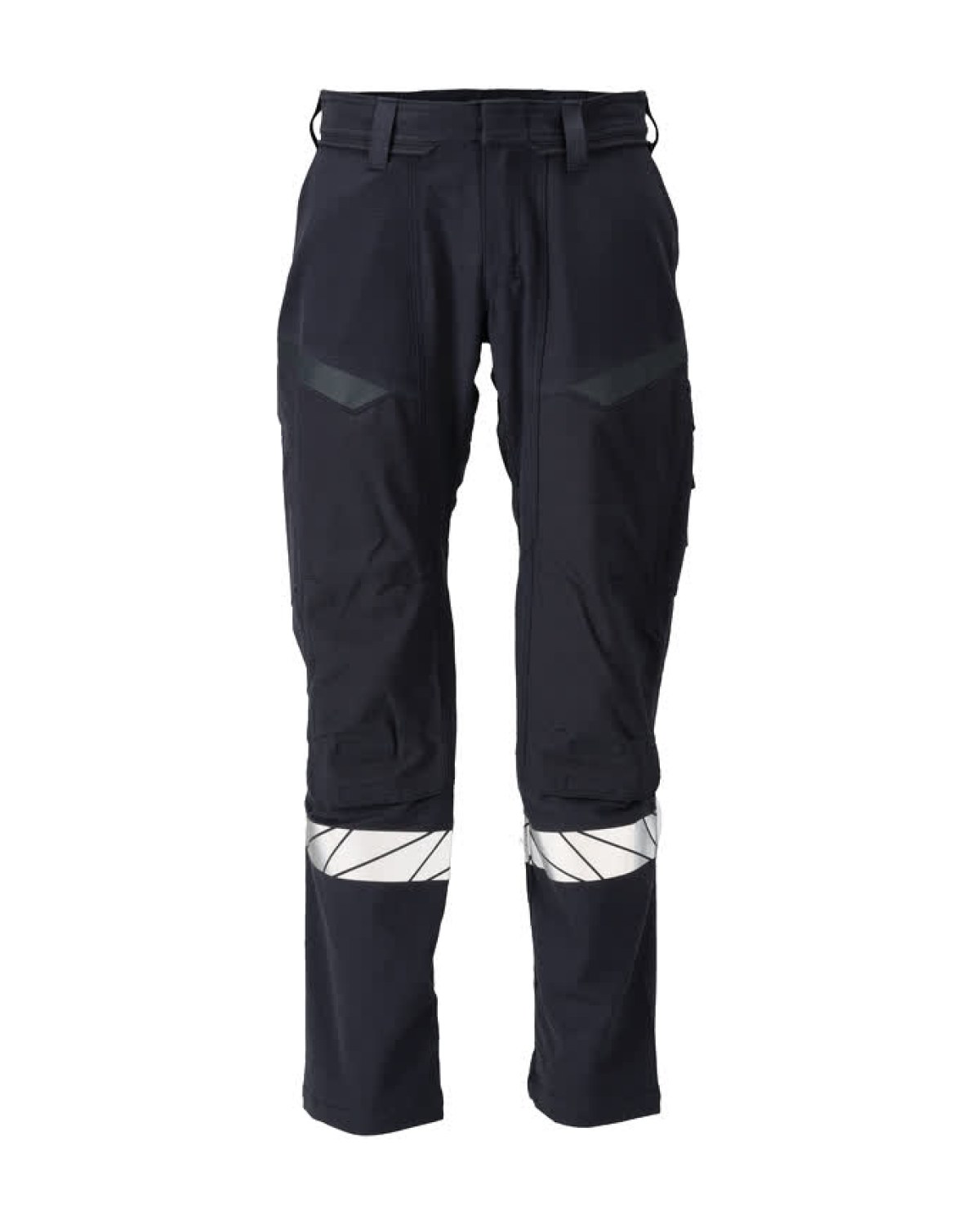MASCOT Accelerate Multisafe Hose mit Knietaschen in Schwarzblau/Hi-Vis Gelb – Vorderansicht