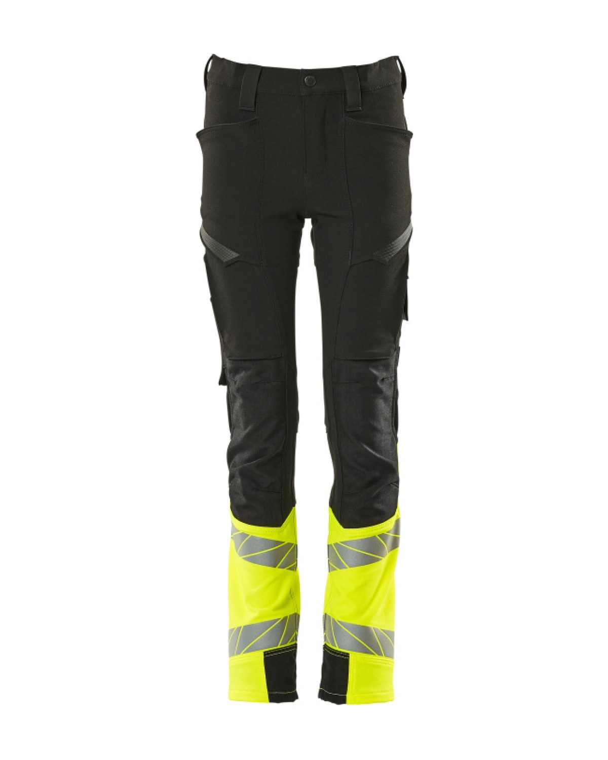 MASCOT Accelerate Safe Hose für Kinder in Schwarz/Hi-Vis Gelb – Vorderansicht