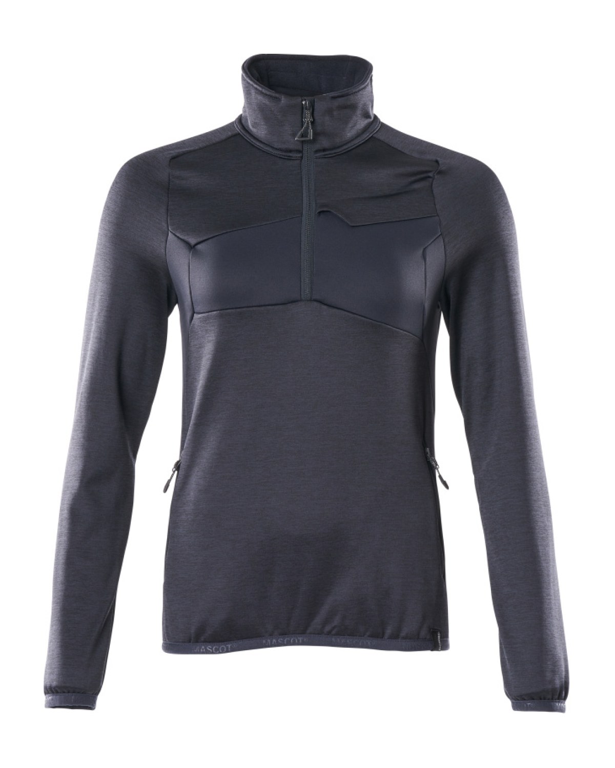 MASCOT Accelerate Fleecejacke mit kurzem Reißverschluss (Damen) in Schwarzblau – Vorderansicht