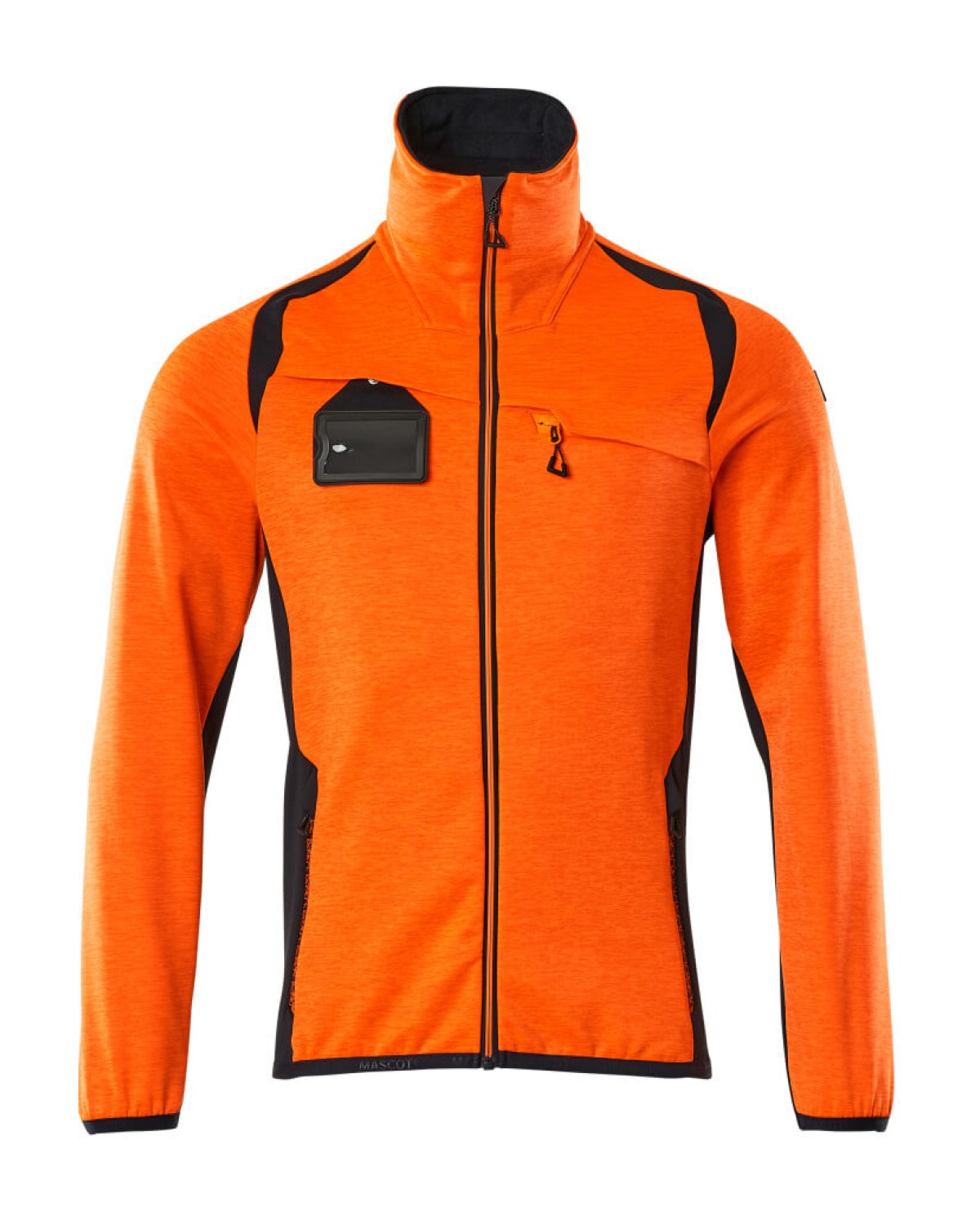 MASCOT Accelerate Safe Fleecejacke in Hi-Vis Orange/Schwarzblau – Vorderansicht