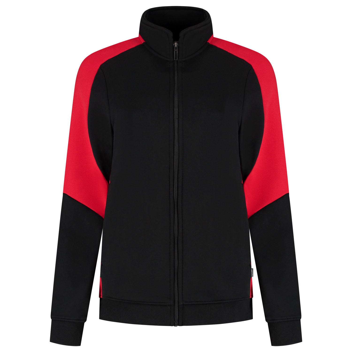 TRICORP Sweatjacke Bicolor Redefined Damen in Black-Brightred – Vorderansicht