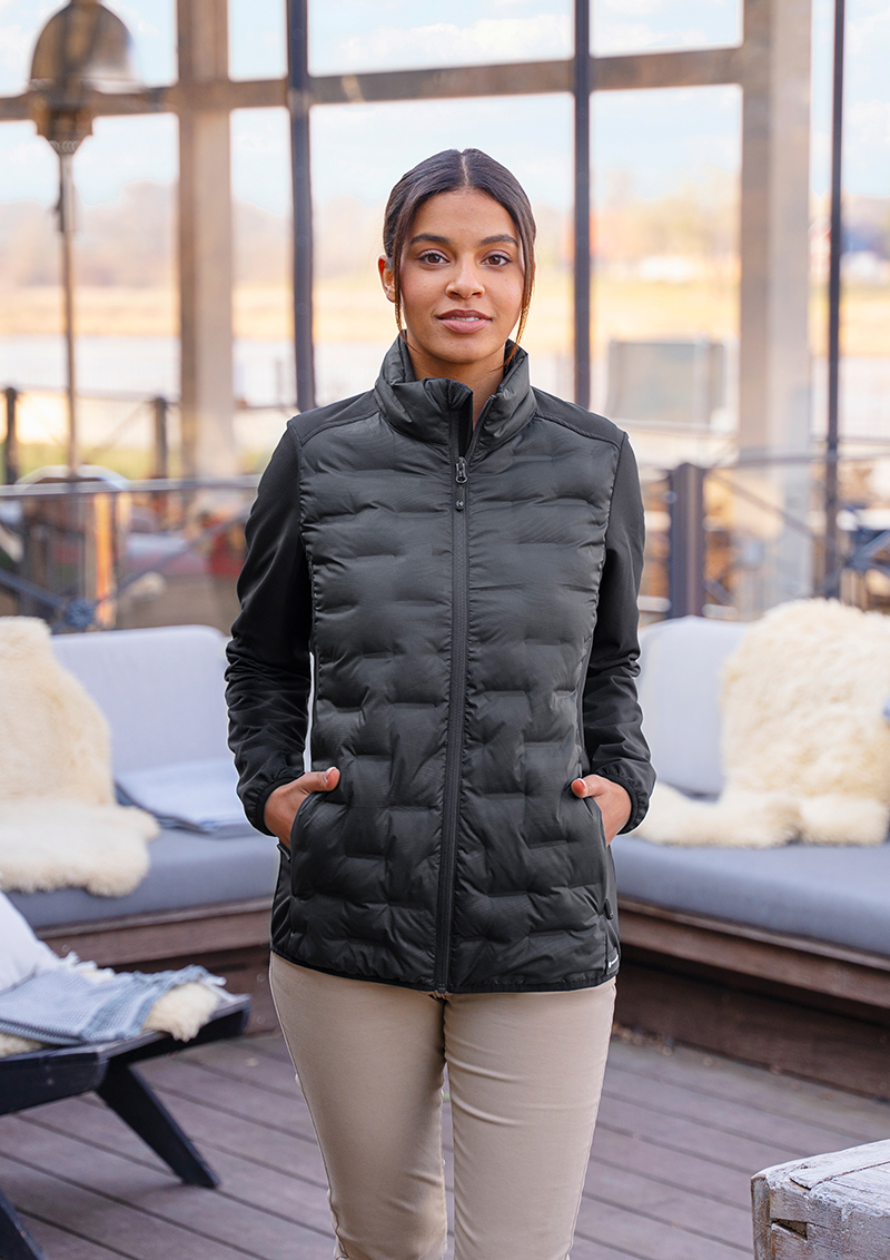 Karlowsky Damen Hybrid-Jacke Outdoor-Pro in Schwarz – Modellansicht