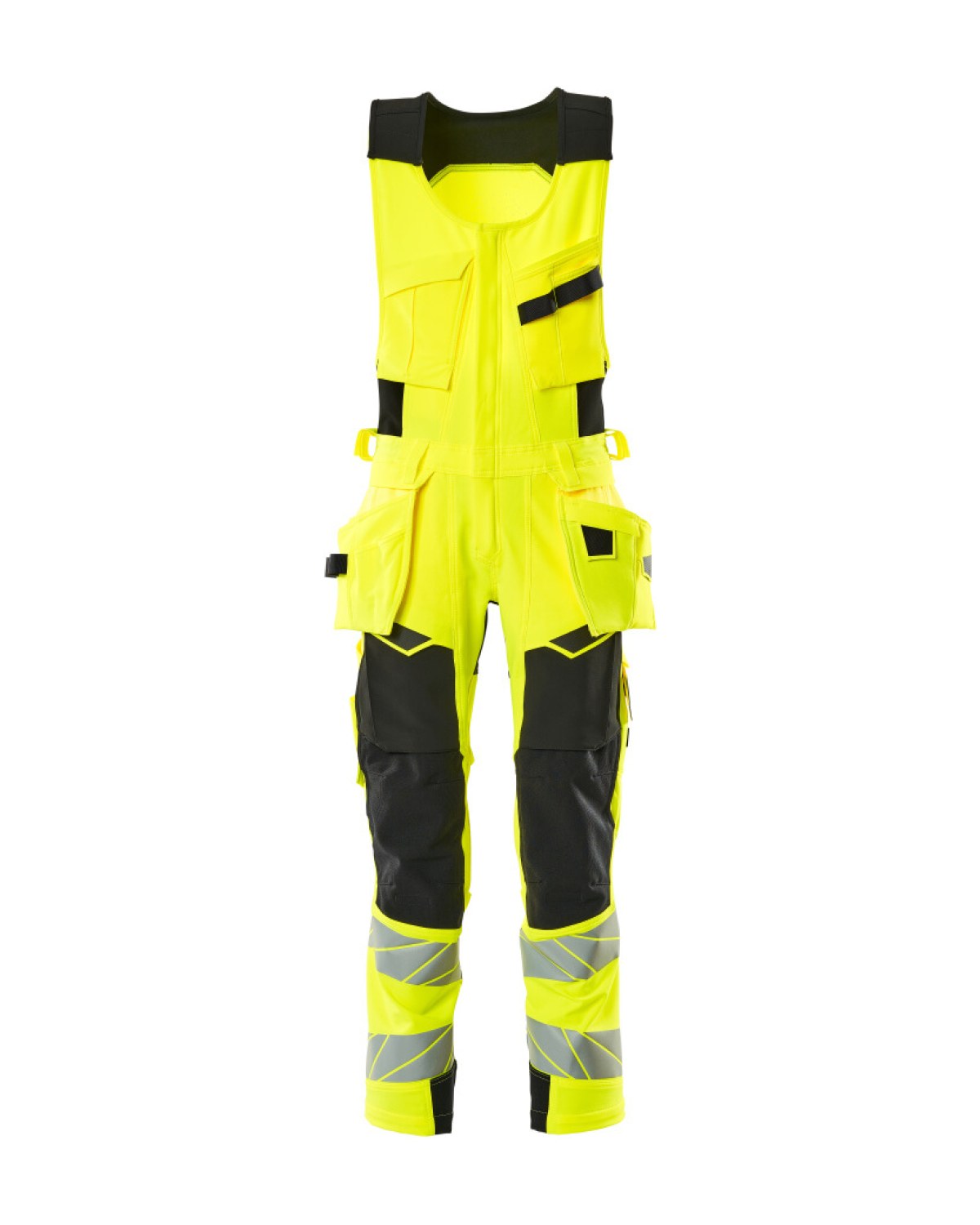 MASCOT Accelerate Safe Kombihose in Hi-Vis Gelb/Schwarz – Vorderansicht