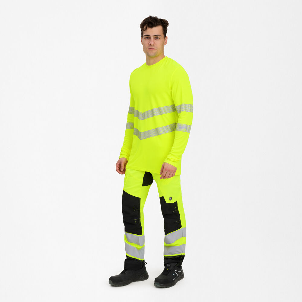ENGEL Safety 9555-195 Langarm-T-Shirt in Gelb – Modellansicht